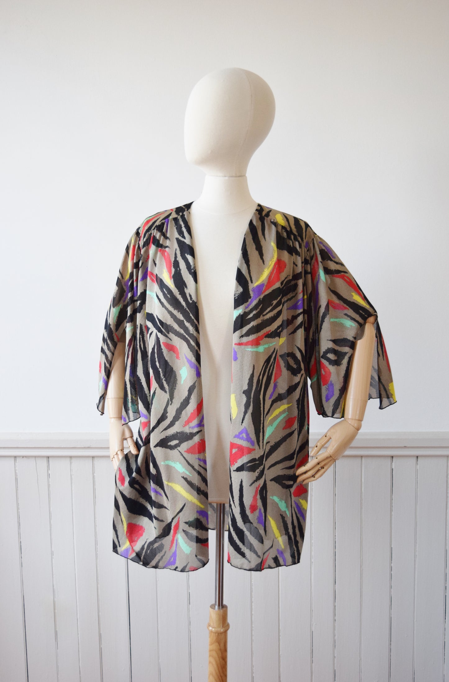 Oscar de la Renta Disco Zebra Wrapper/Top | L