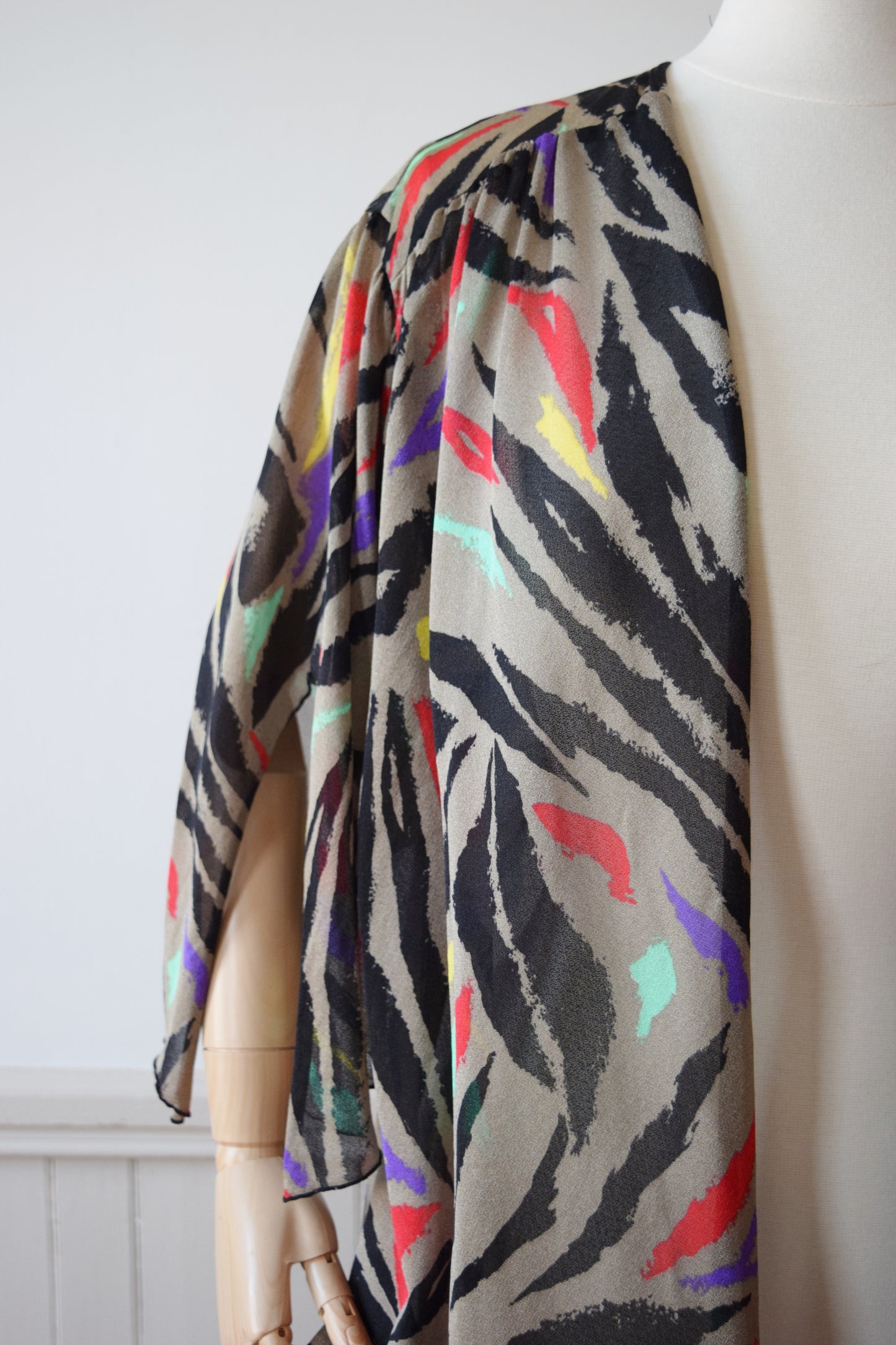 Oscar de la Renta Disco Zebra Wrapper/Top | L