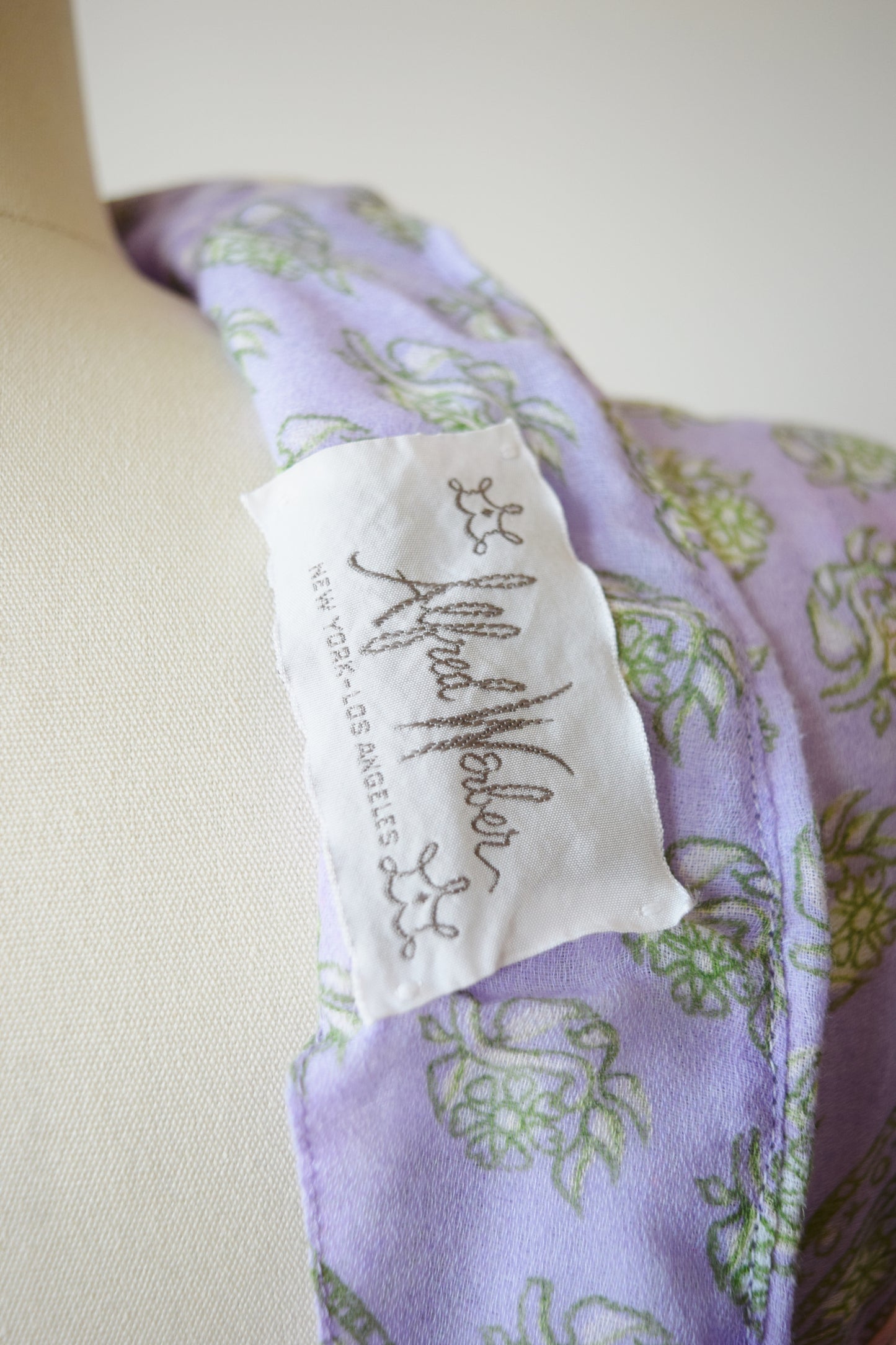 Pastel Bandana Print Gown | 1960s/70s | M