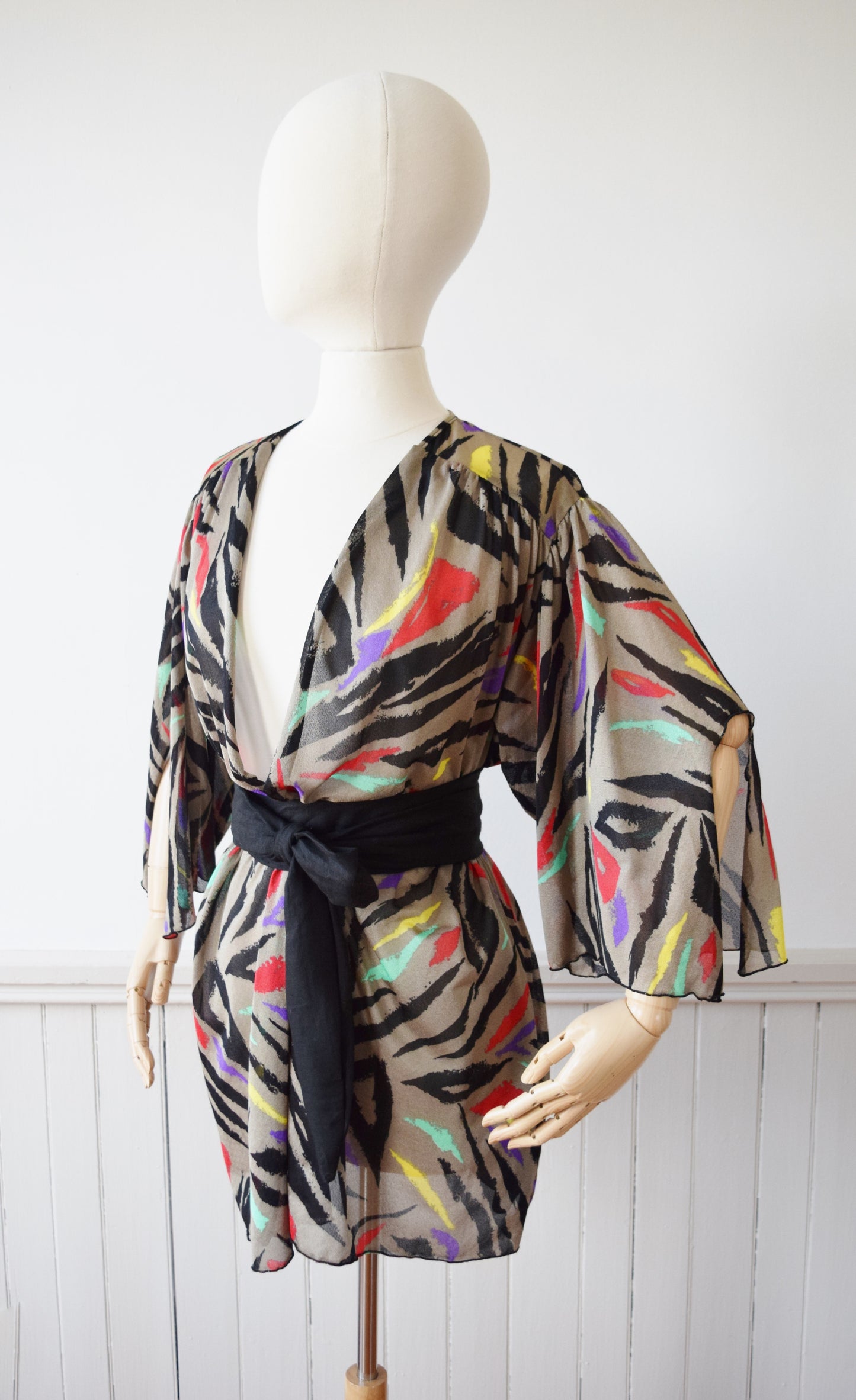 Oscar de la Renta Disco Zebra Wrapper/Top | L