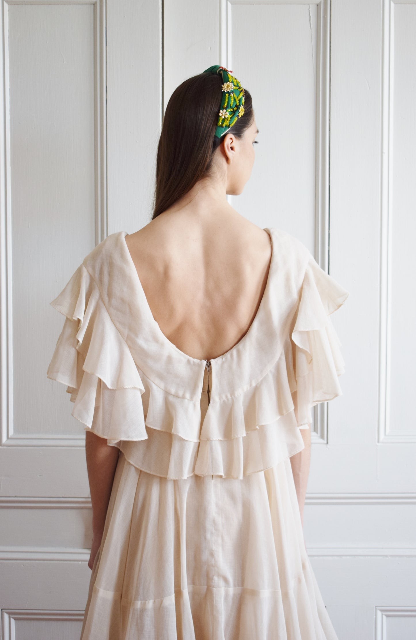 1970s Ruffle Dress by Jay Morley for Fern Violette | S