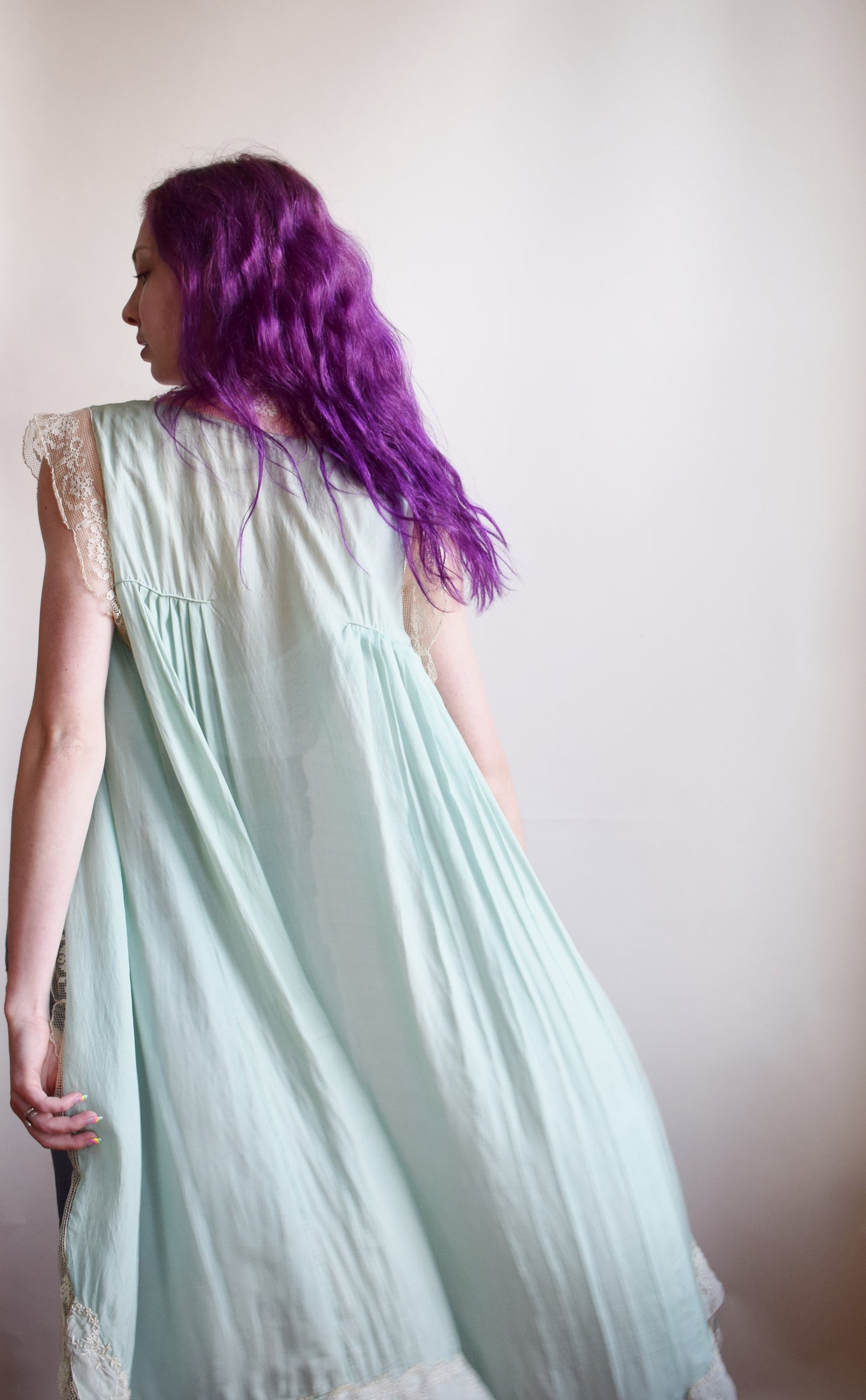 1920s Silk and Lace Robe | Topper | OS