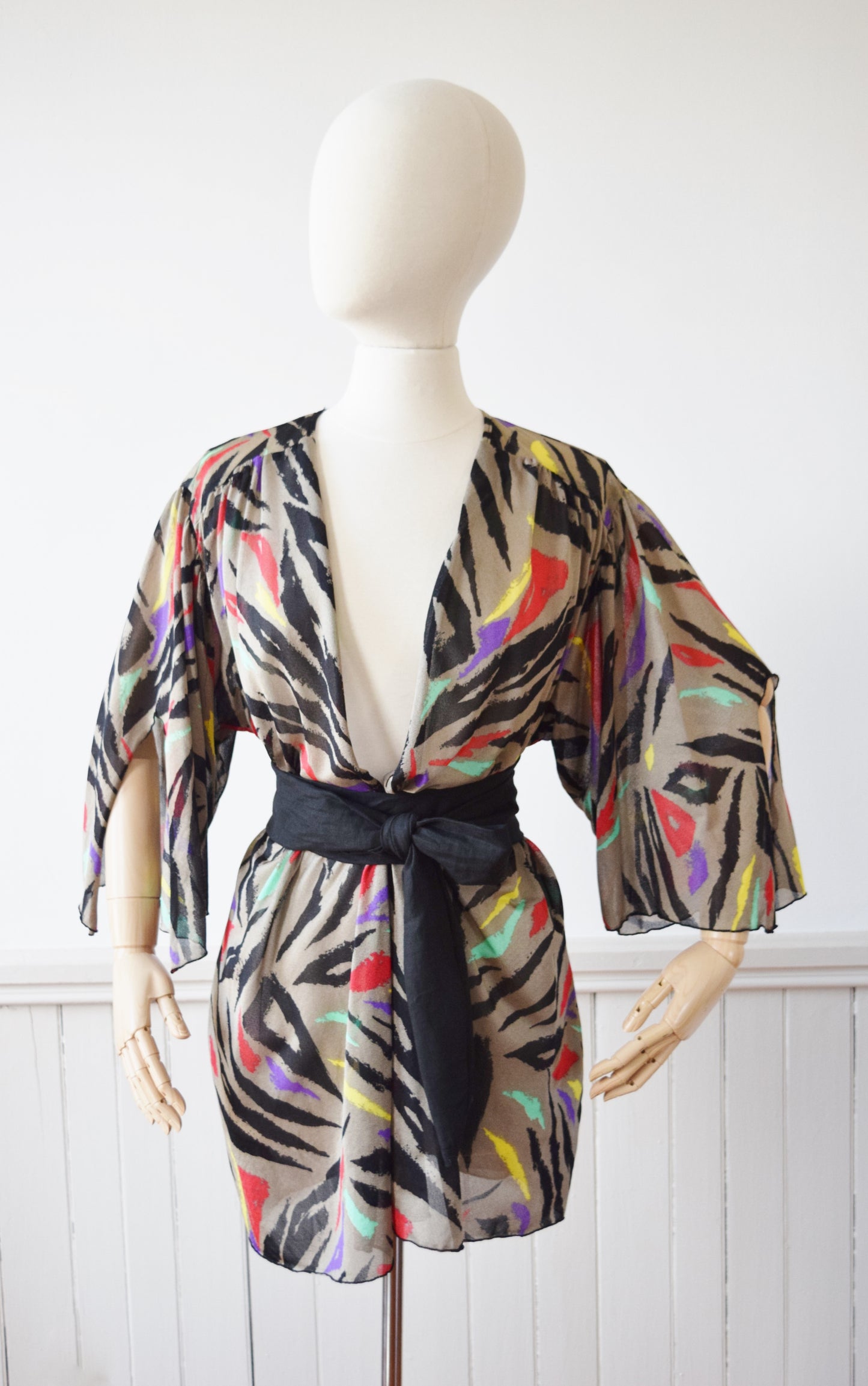 Oscar de la Renta Disco Zebra Wrapper/Top | L