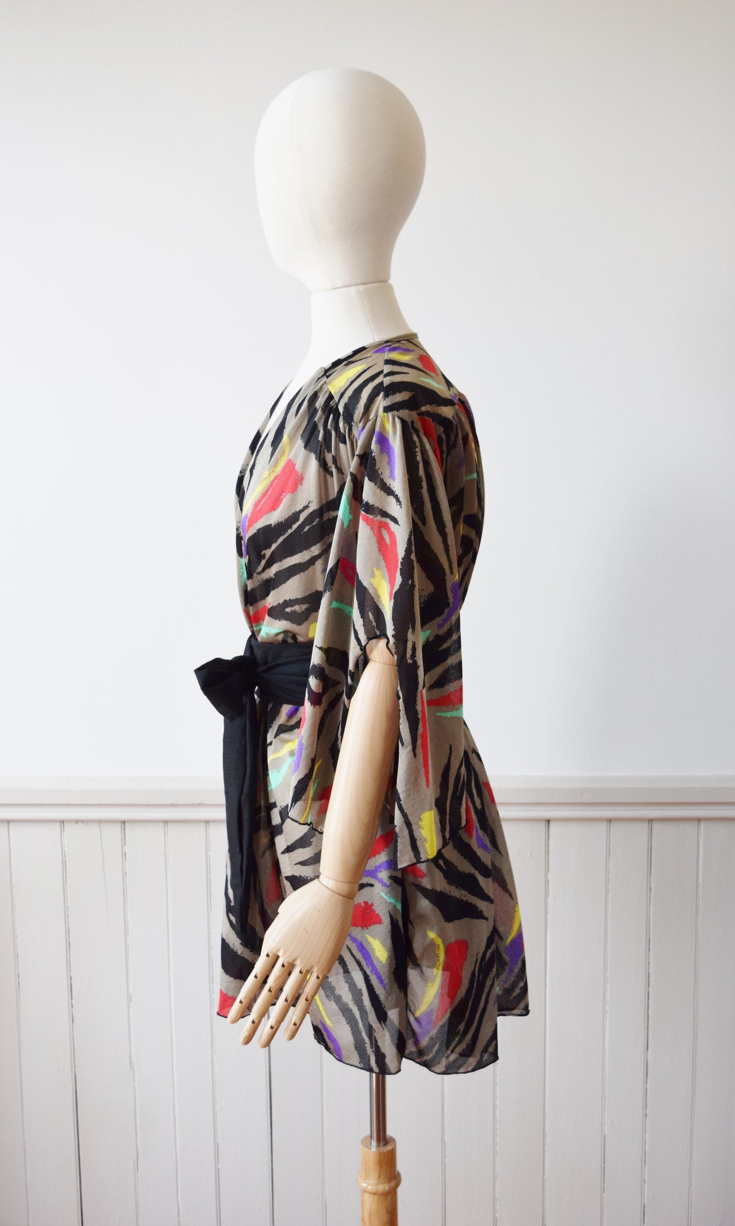 Oscar de la Renta Disco Zebra Wrapper/Top | L