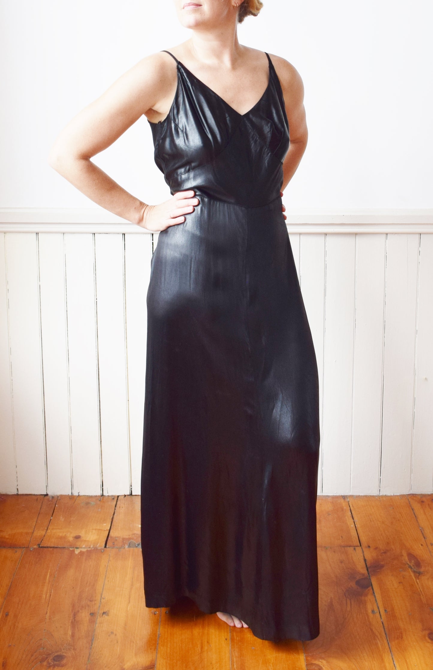 1930s Oil Slick Slip Dress by Milgrim | L