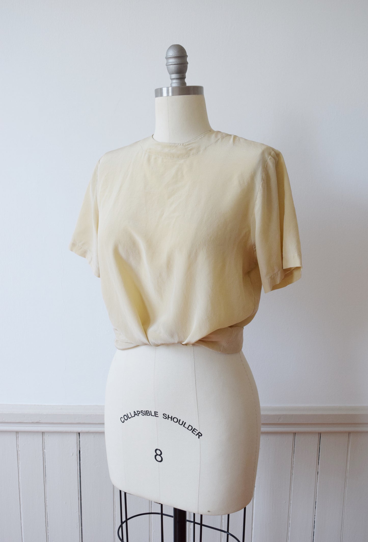 Vintage Almond Silk Tee