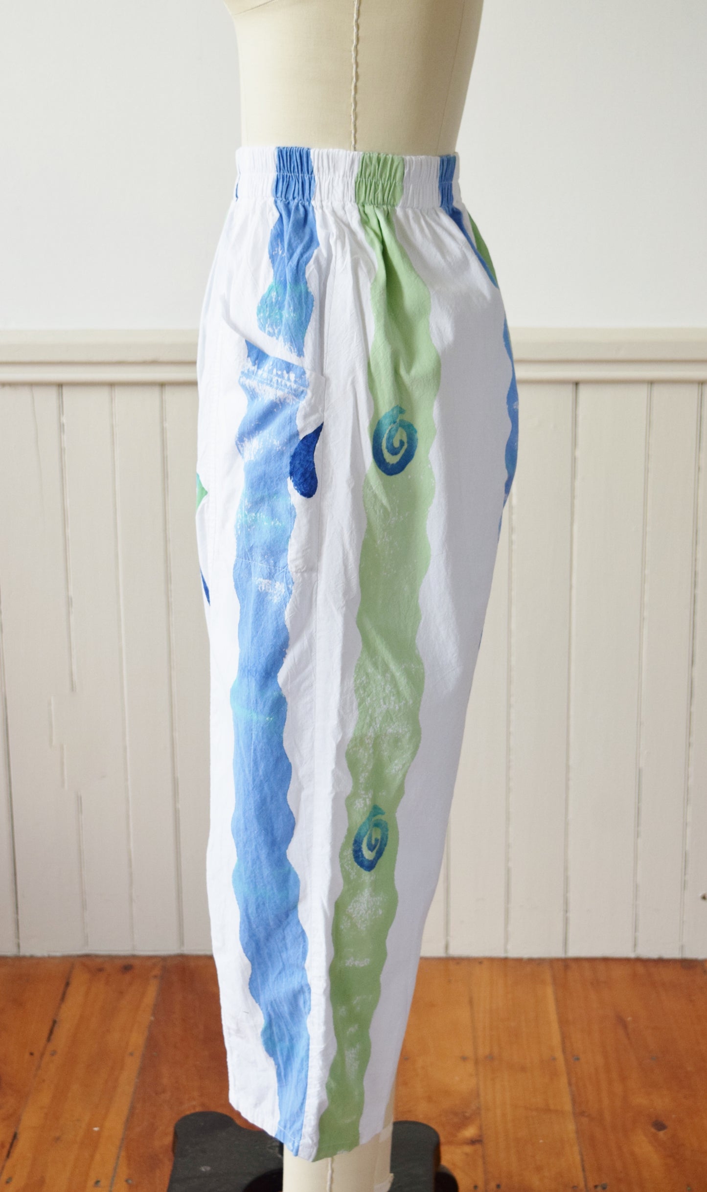 Hand Painted Funky Pants by Play Alegre | 1990s | S/M