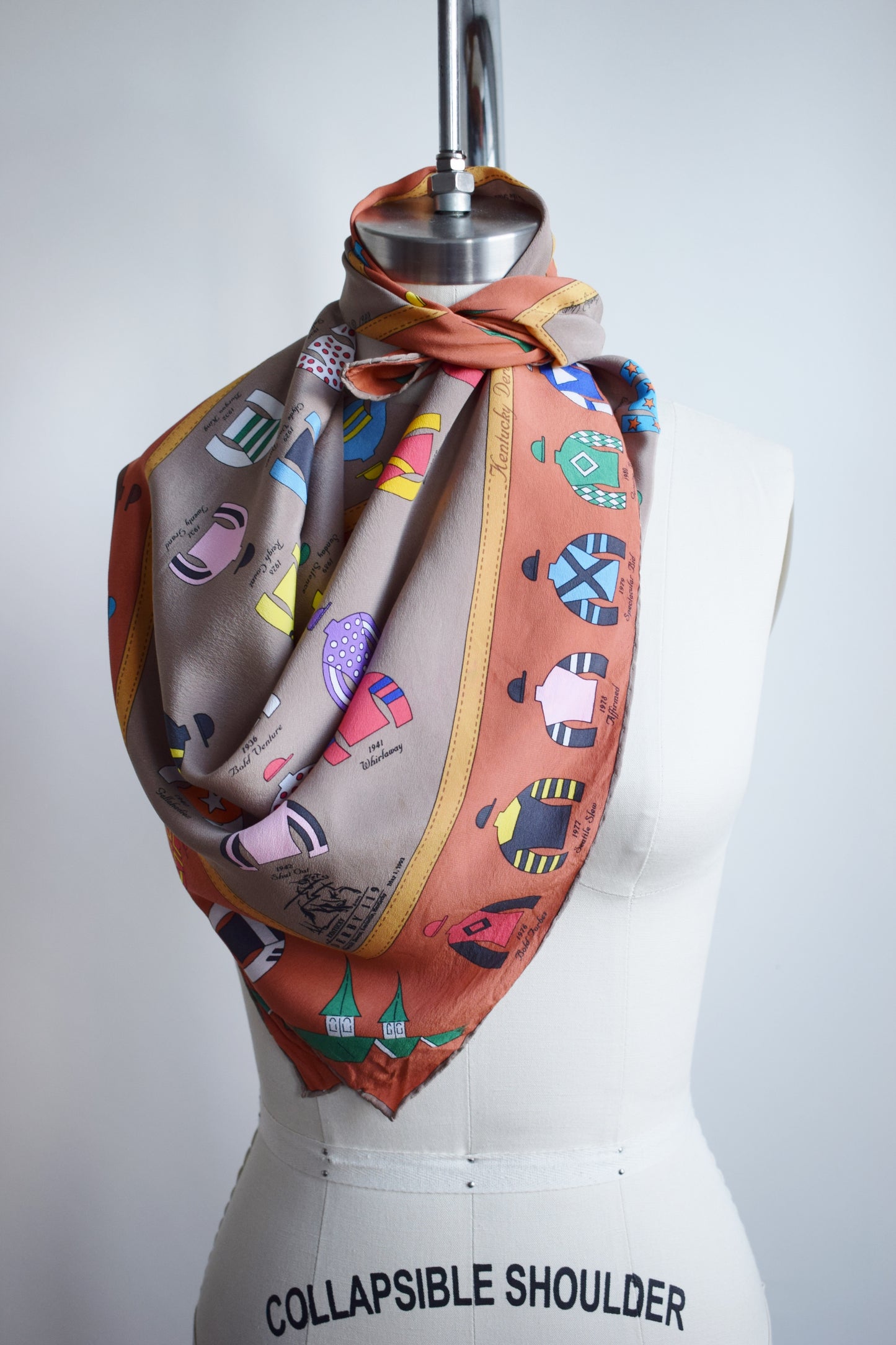1992 Silk Kentucky Derby Souvenir Scarf
