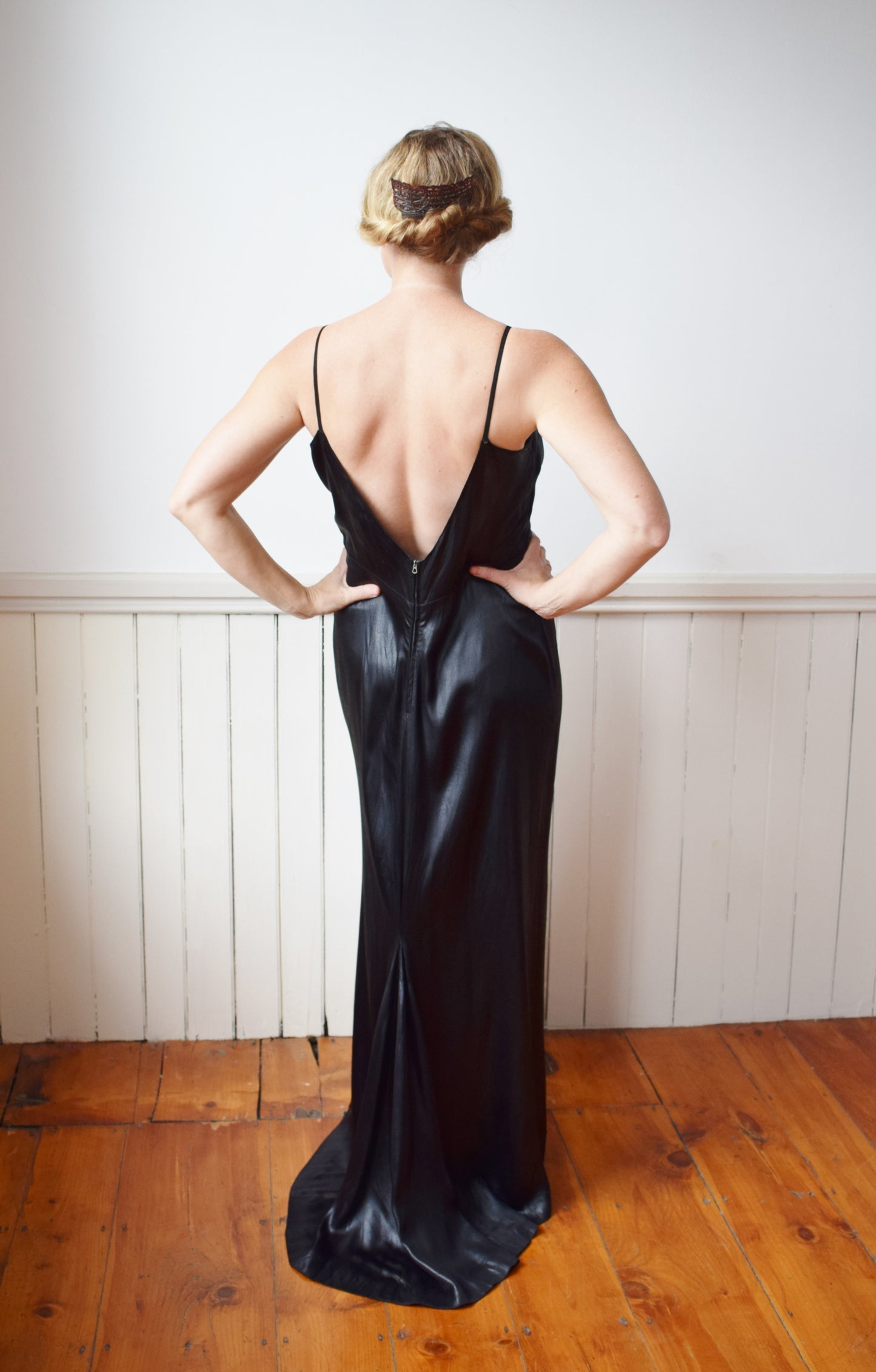 1930s Oil Slick Slip Dress by Milgrim | L