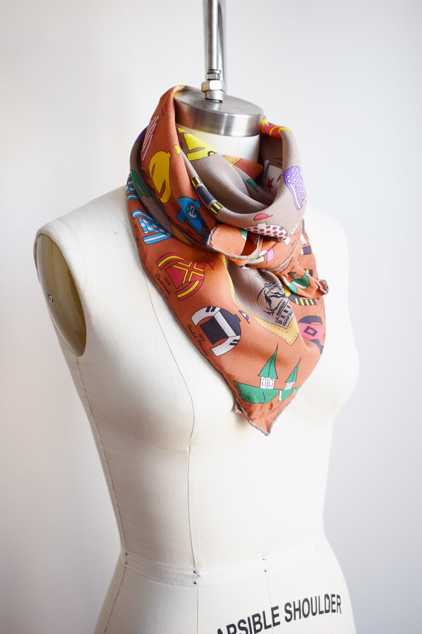 1992 Silk Kentucky Derby Souvenir Scarf
