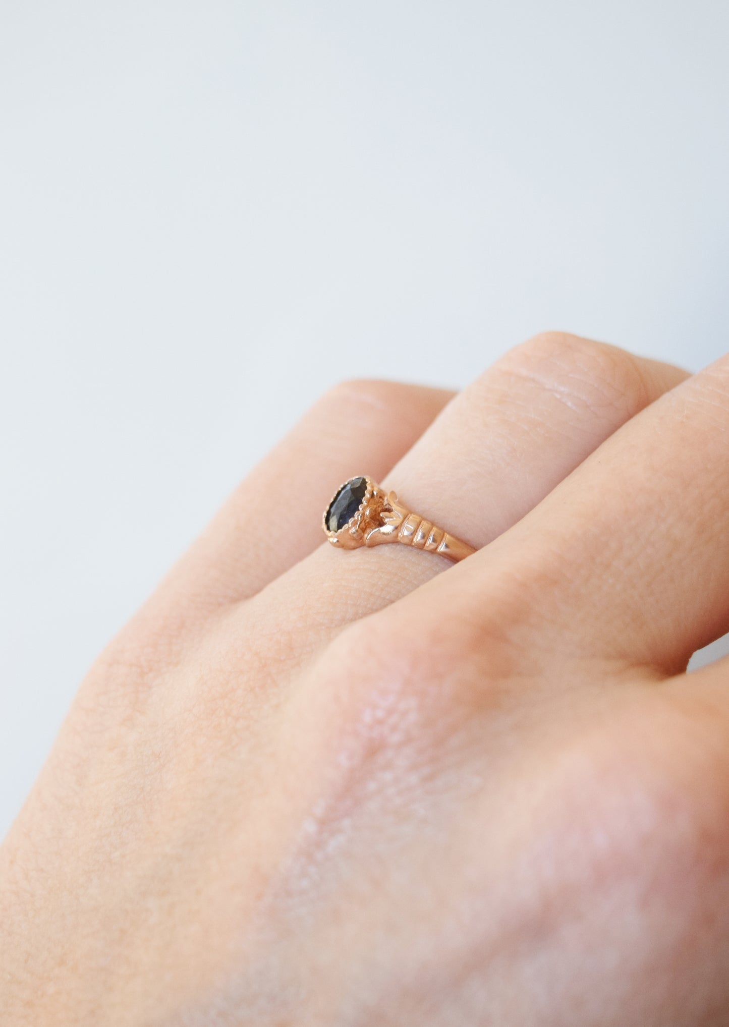 Edwardian Rose Gold and Sapphire Ring