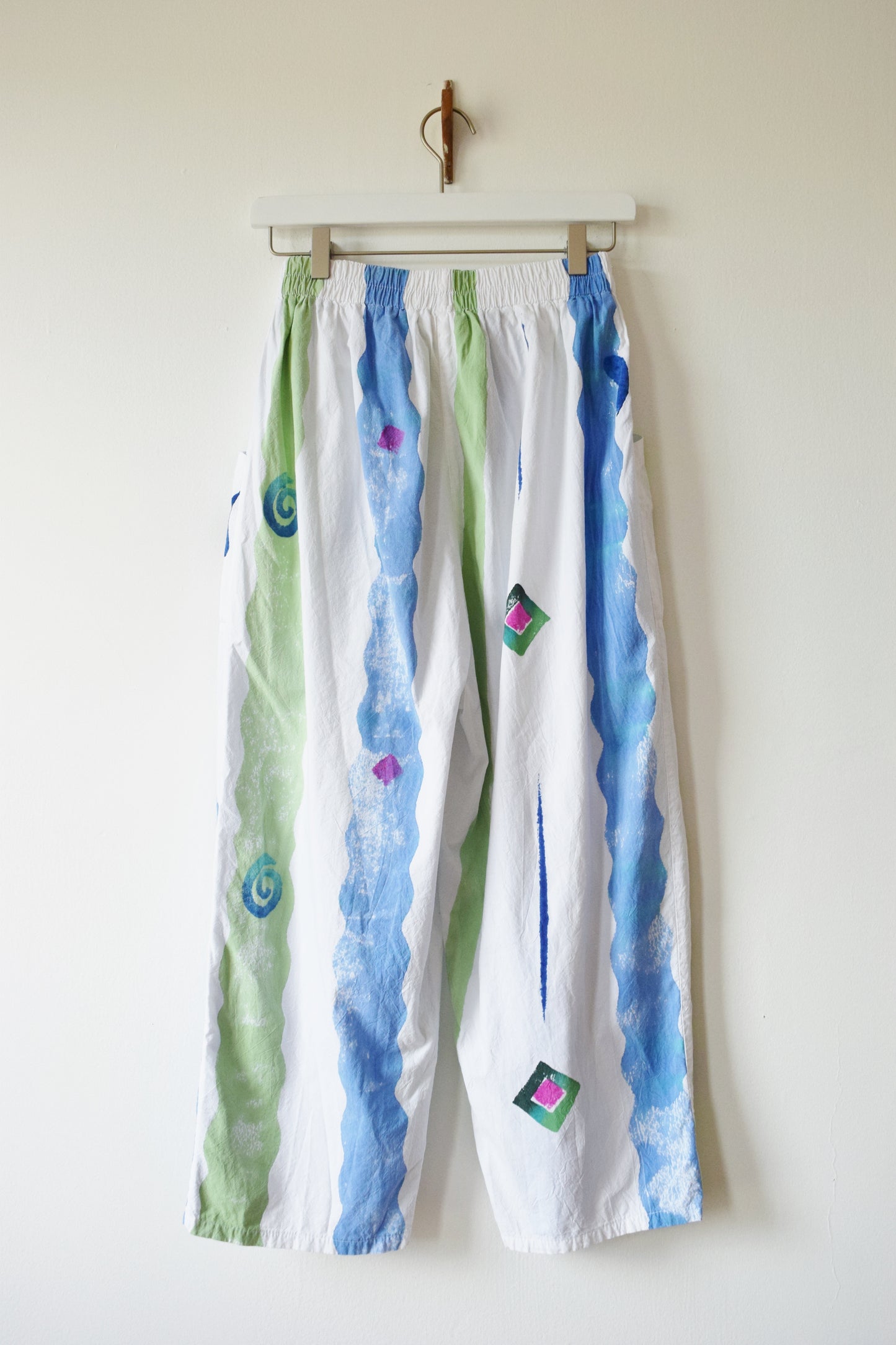 Hand Painted Funky Pants by Play Alegre | 1990s | S/M