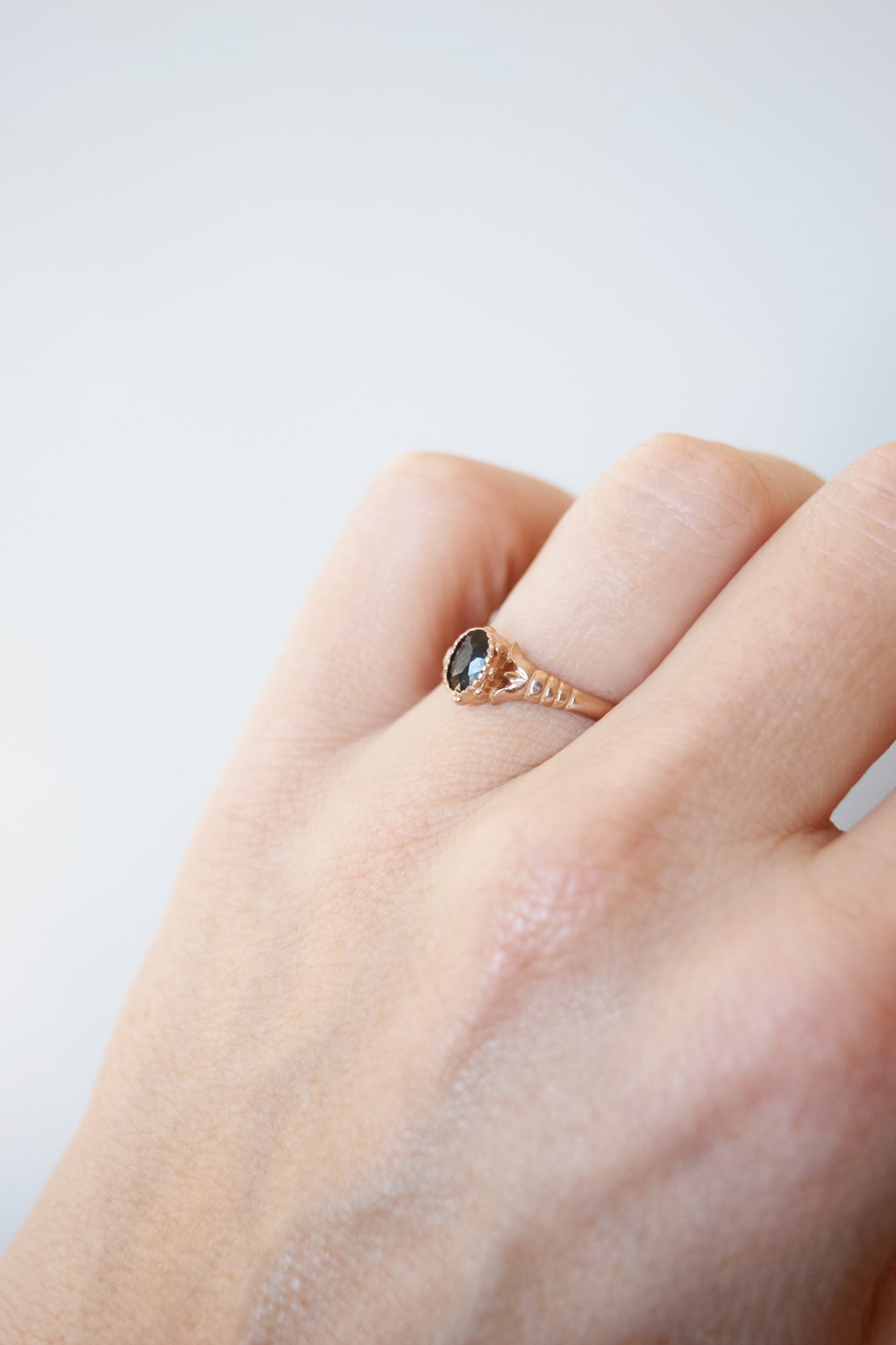 Edwardian Rose Gold and Sapphire Ring