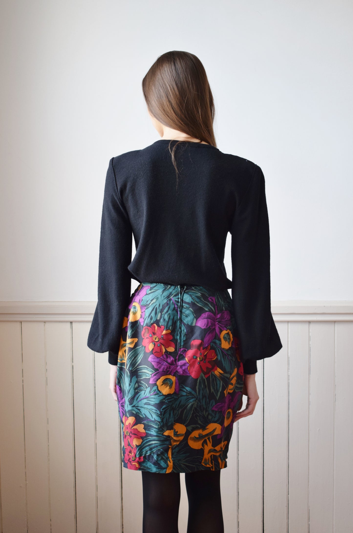 90s Silk Wrap Skirt | S/M