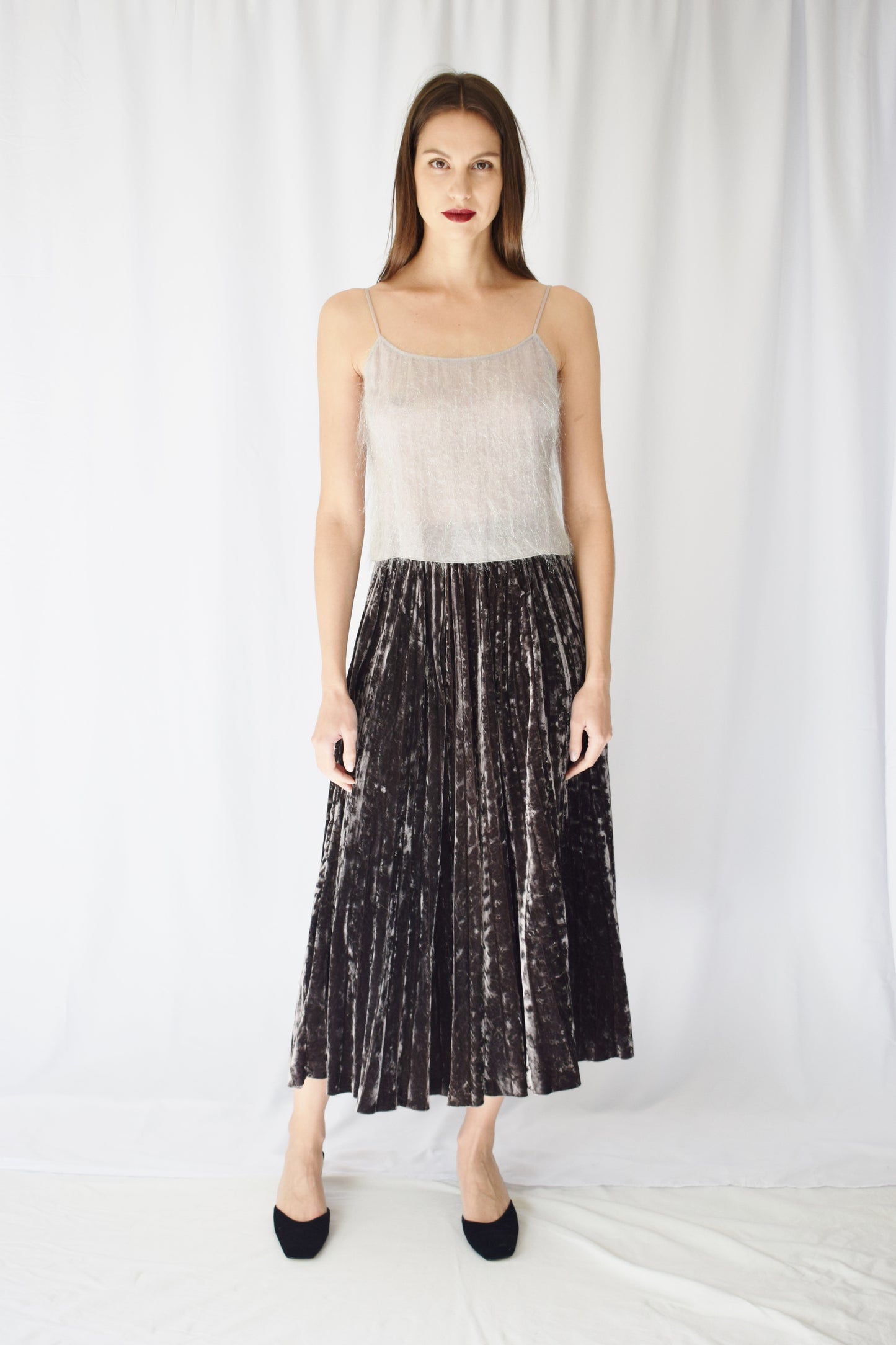 1990s Fuzzy Sparkle Armani Tank | XS