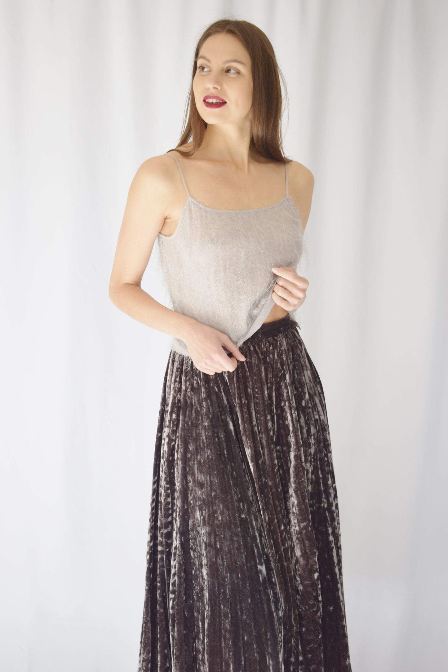 1990s Fuzzy Sparkle Armani Tank | XS