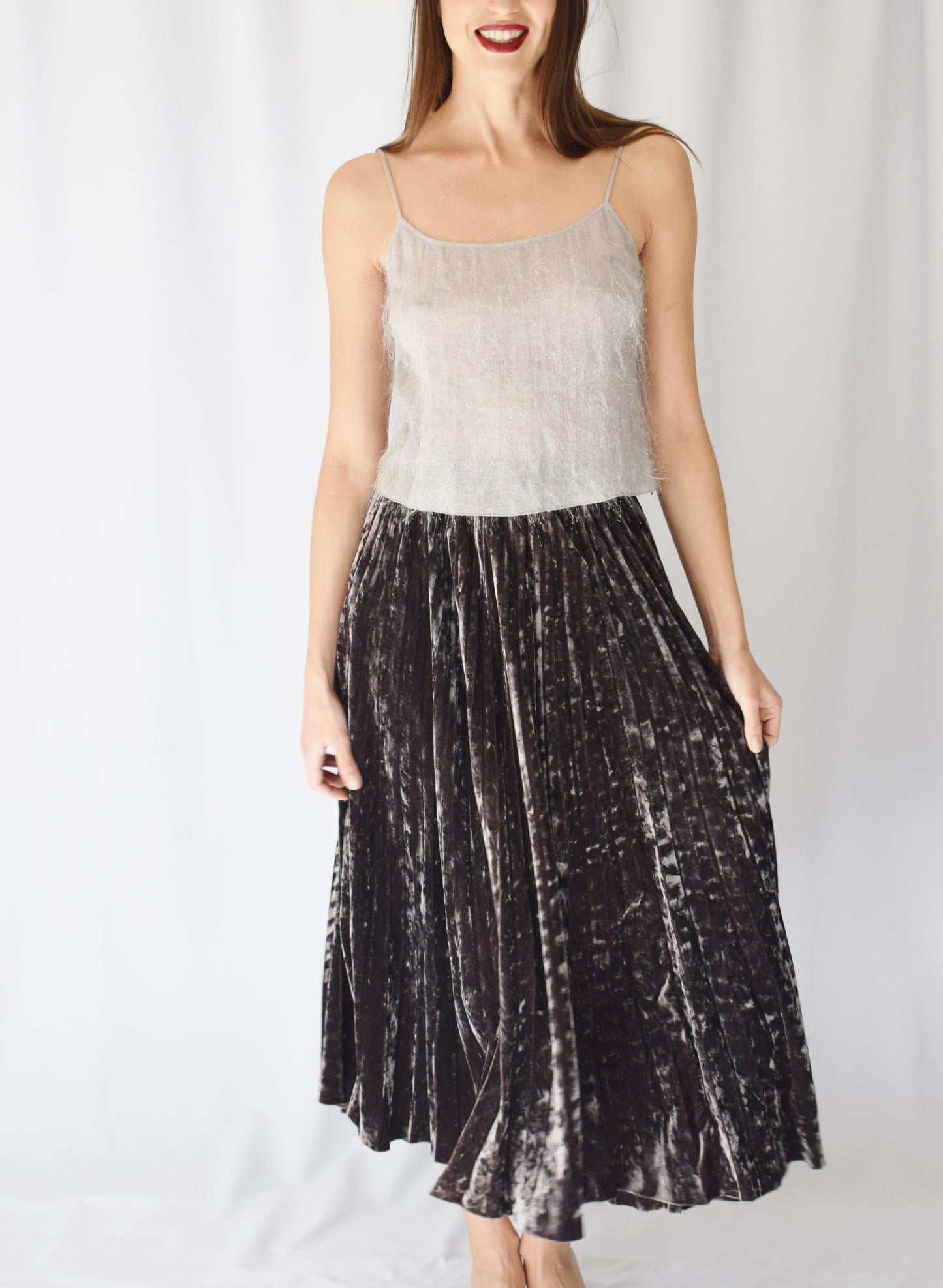 1990s Fuzzy Sparkle Armani Tank | XS