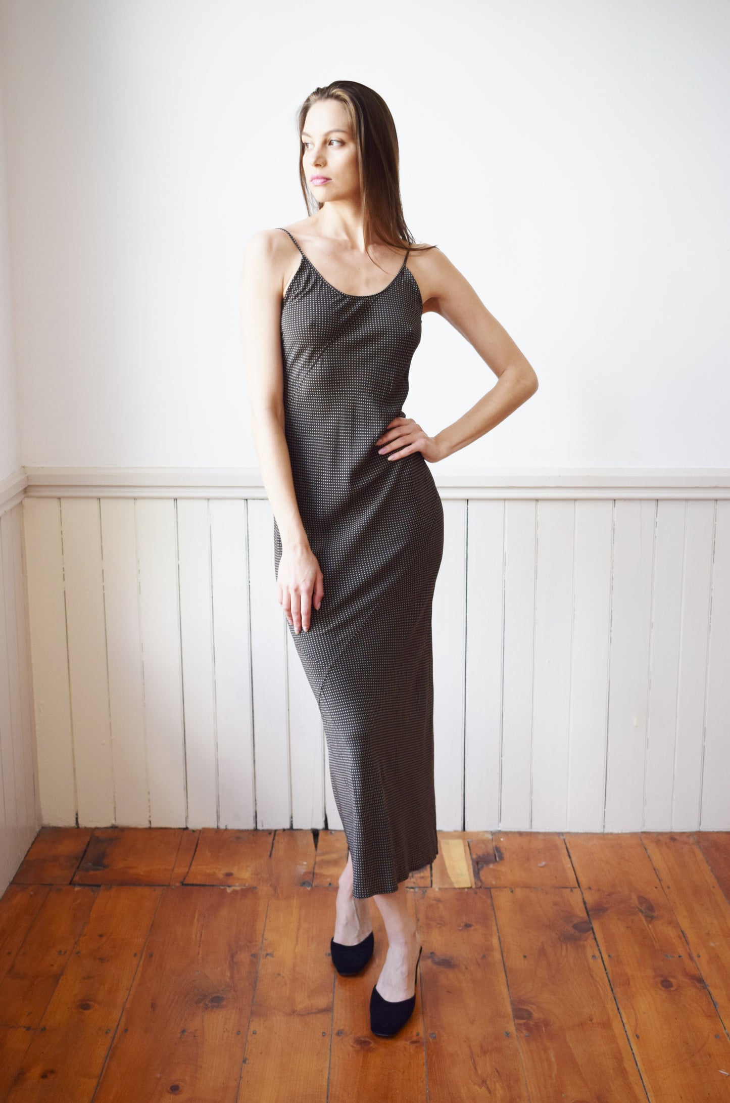 90s Jil Sander Silk Bias Slip Dress | XS