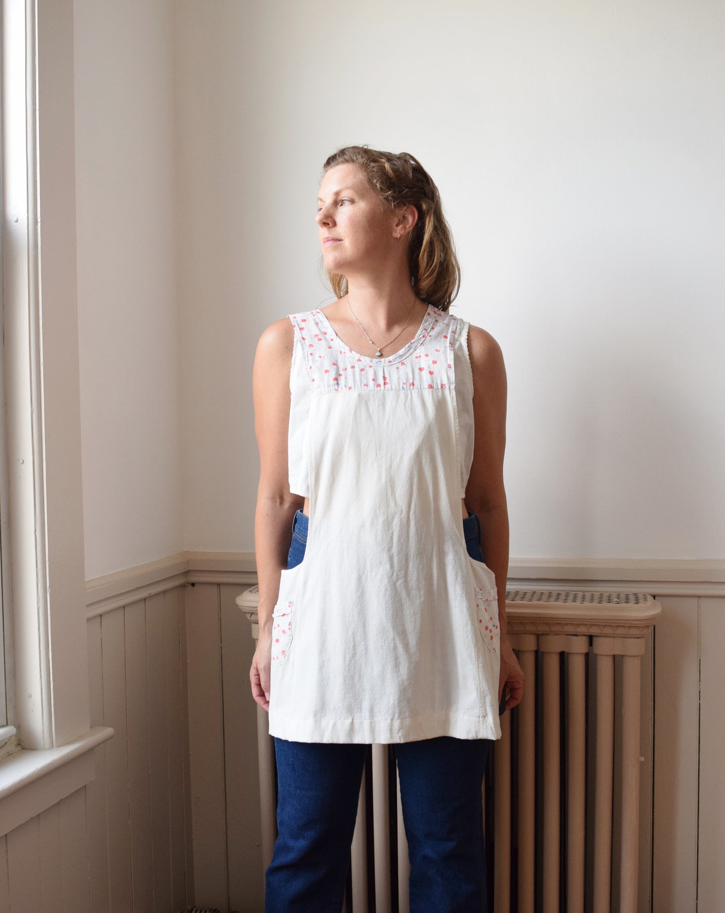 1920s Smock | Apron with Novelty Print Accents