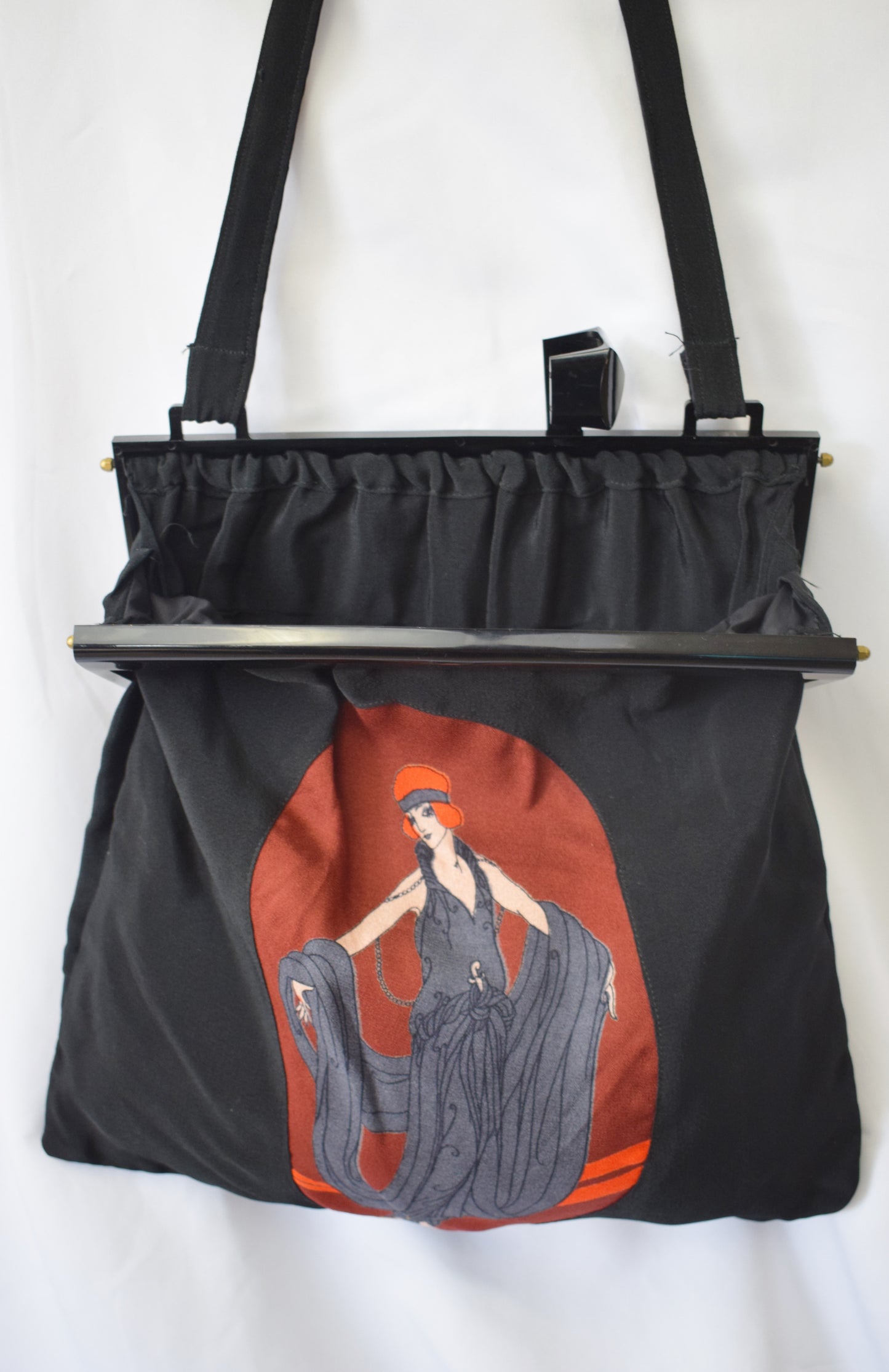 Vintage Deco-Style Purse with Flapper