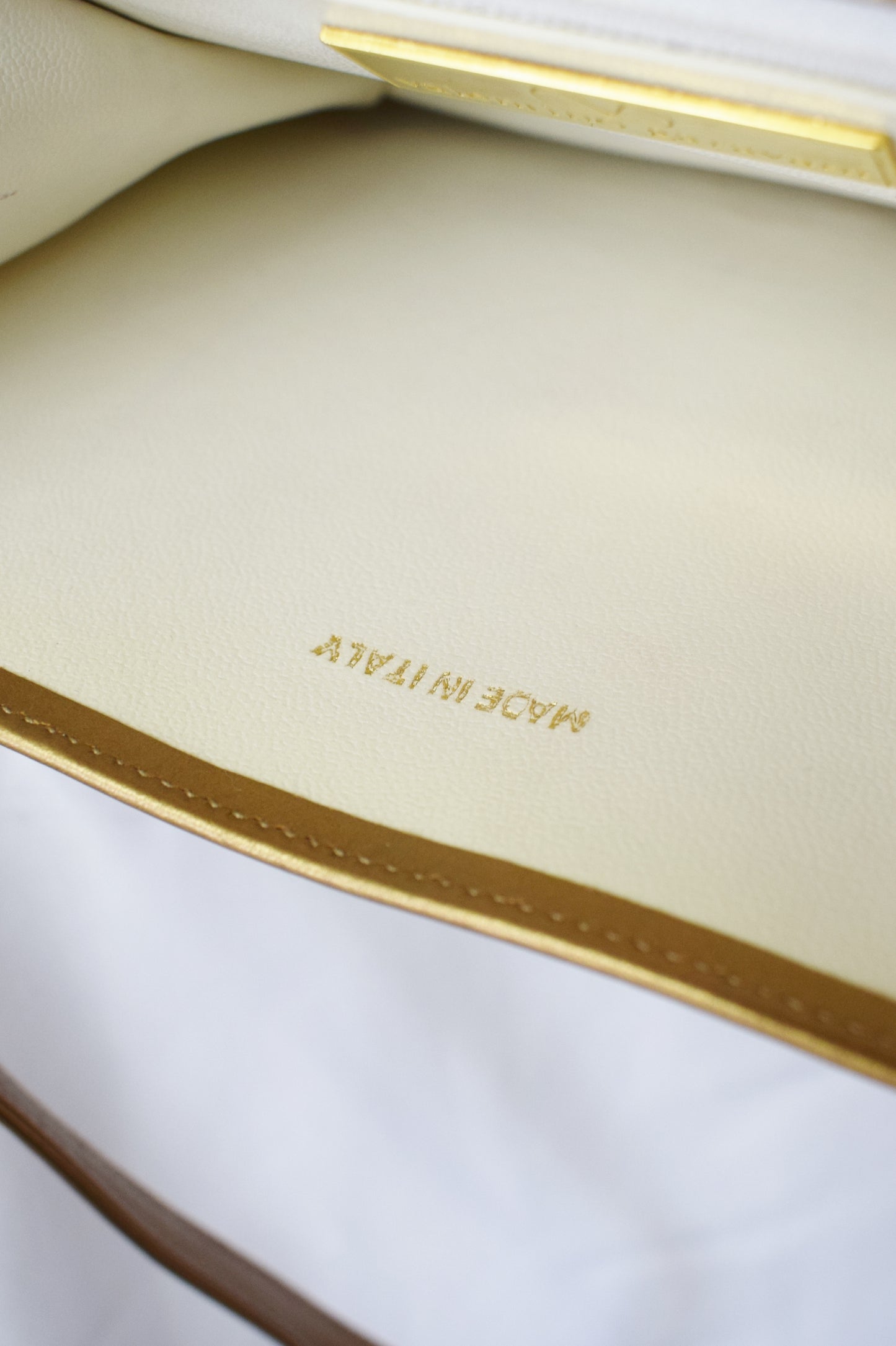 Vintage Valentino Gold + White Deco Purse