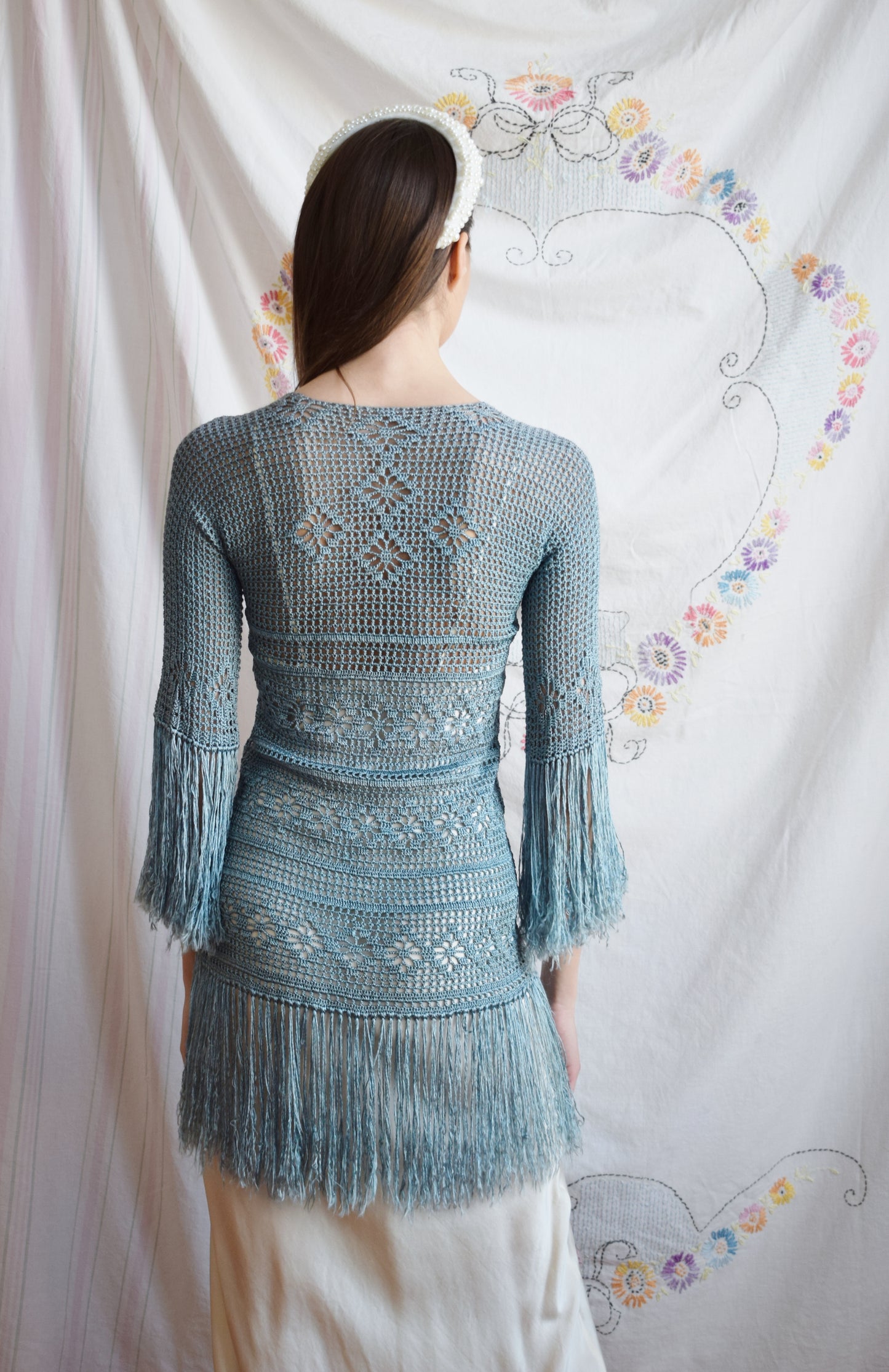 1920s Crocheted Tunic Top | XXS/XS