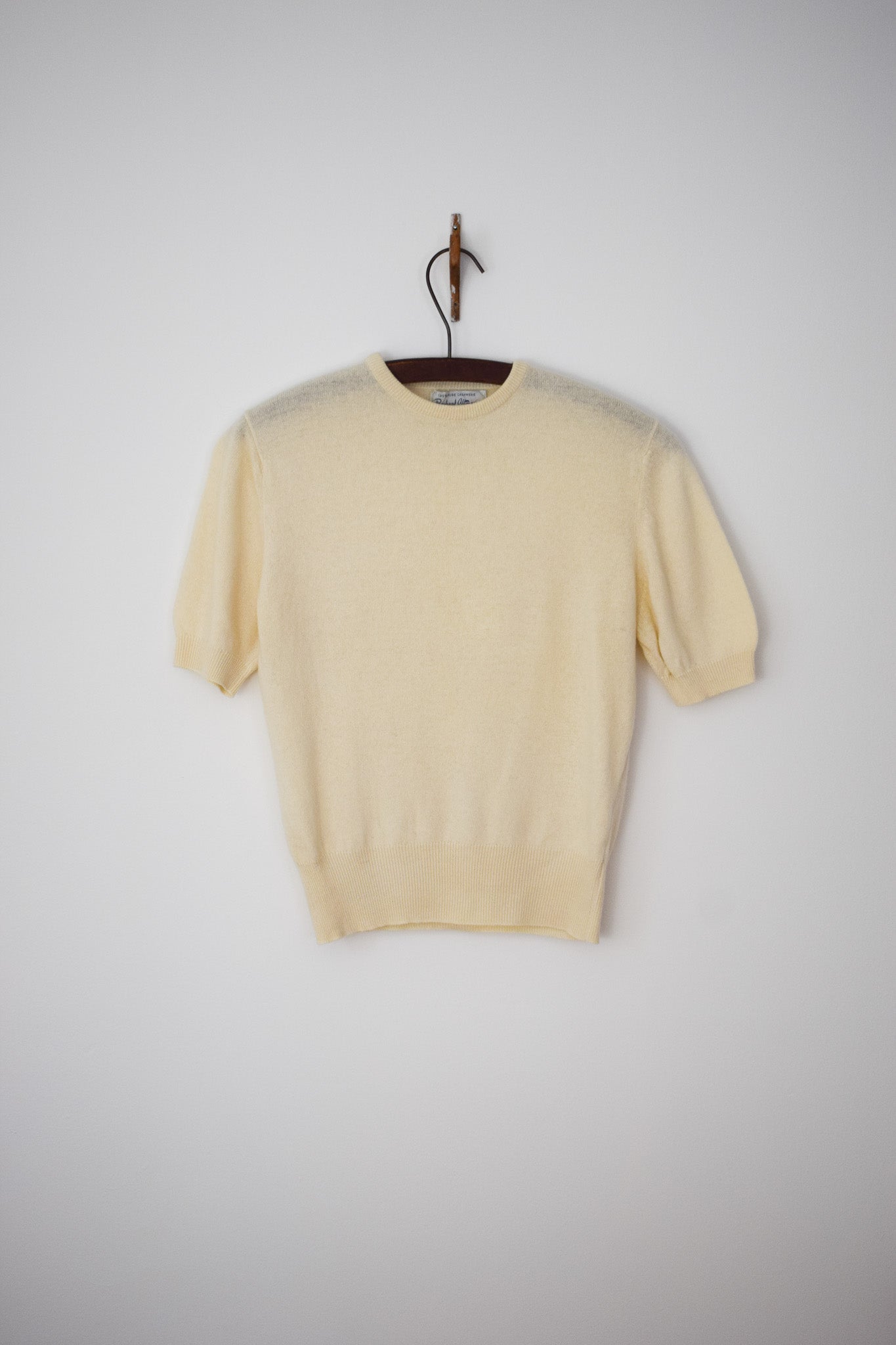 1960s Buttercream Cashmere Blouse | S/M