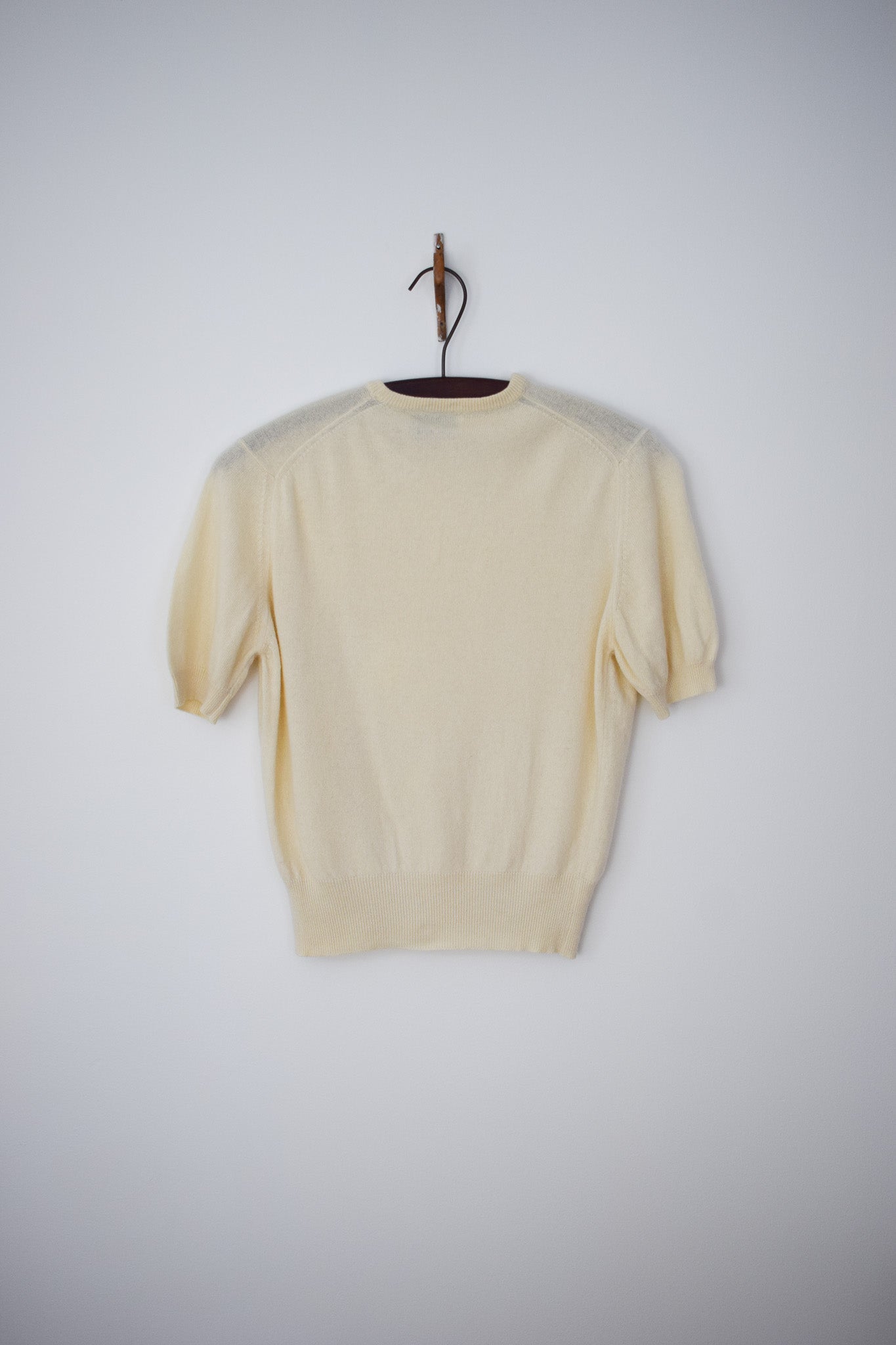 1960s Buttercream Cashmere Blouse | S/M