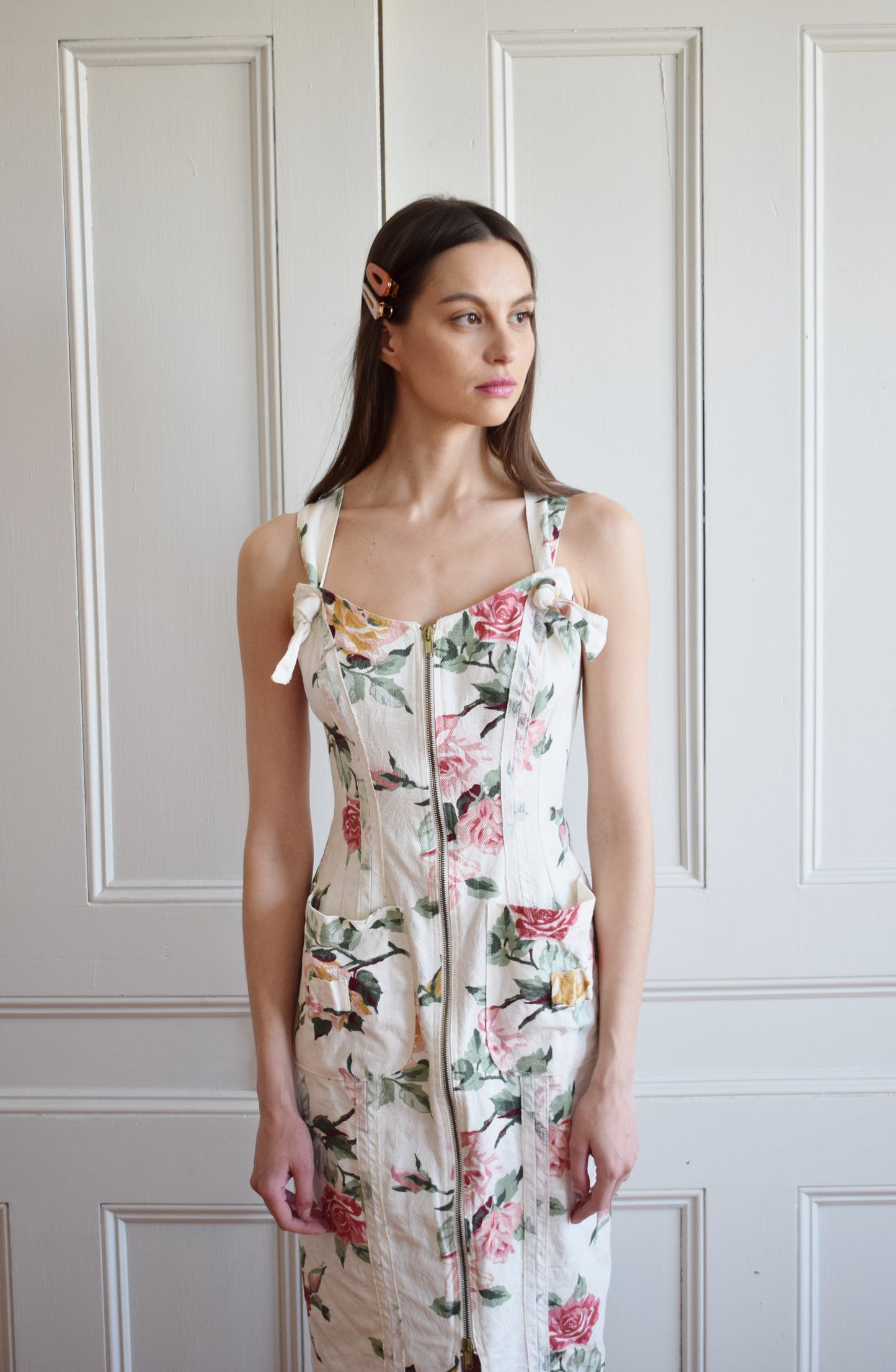 90s Floral Sheath Dress by Karen Alexander | XS