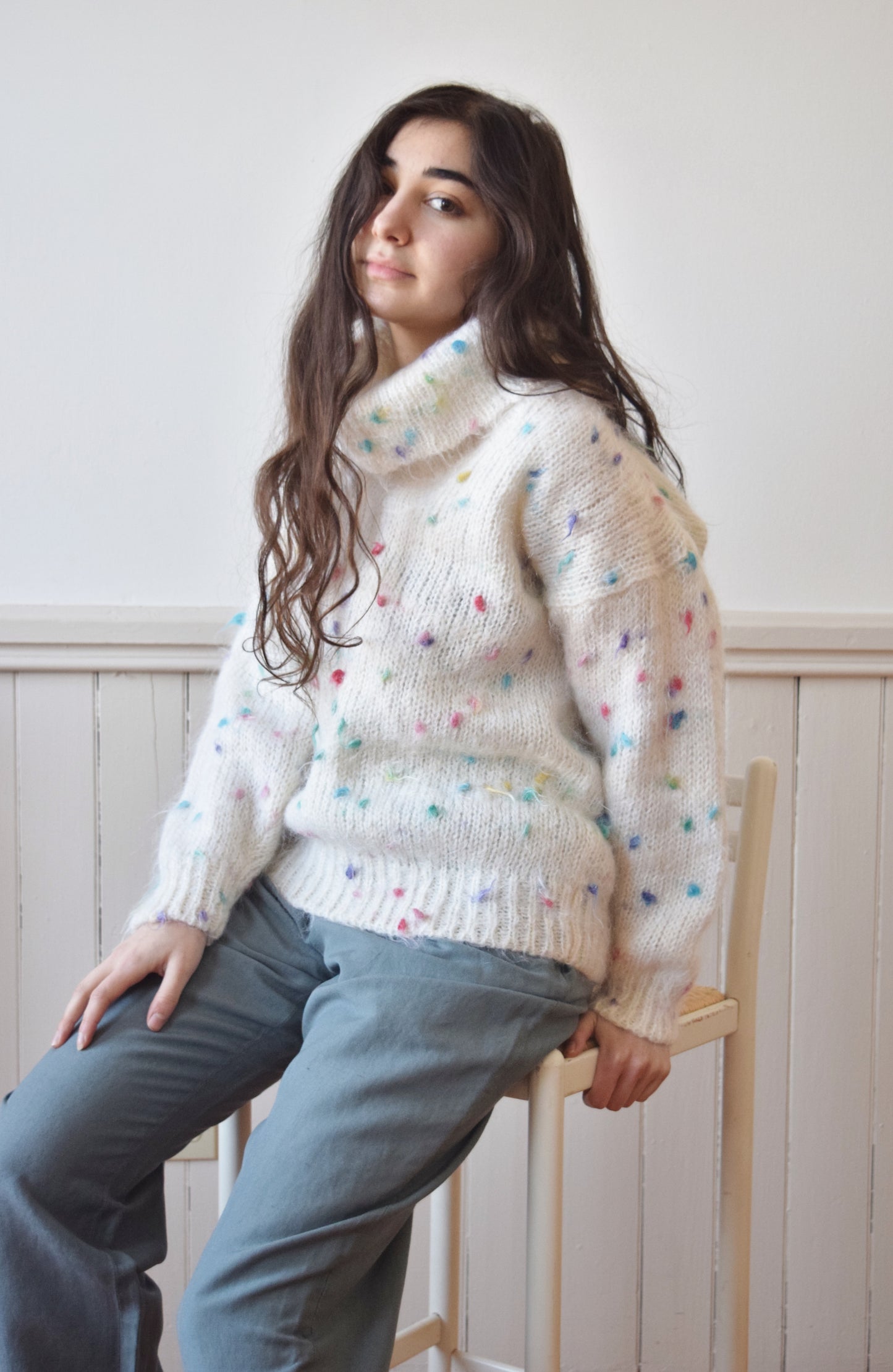 Funfetti Angora Sweater | 1990s | M