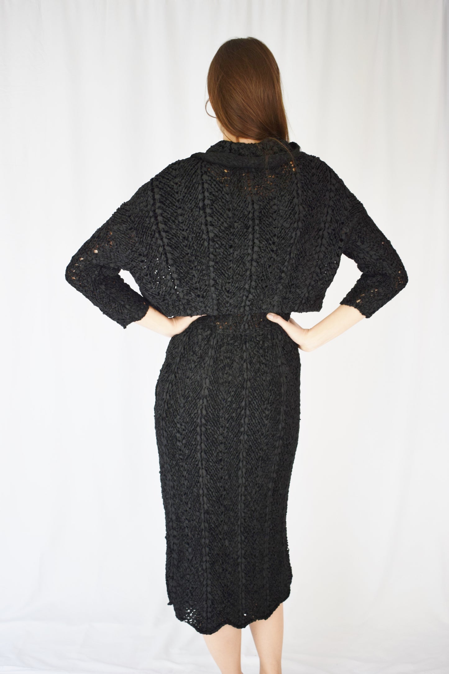 1950s Ribbon Dress with Jacket from Saks | S