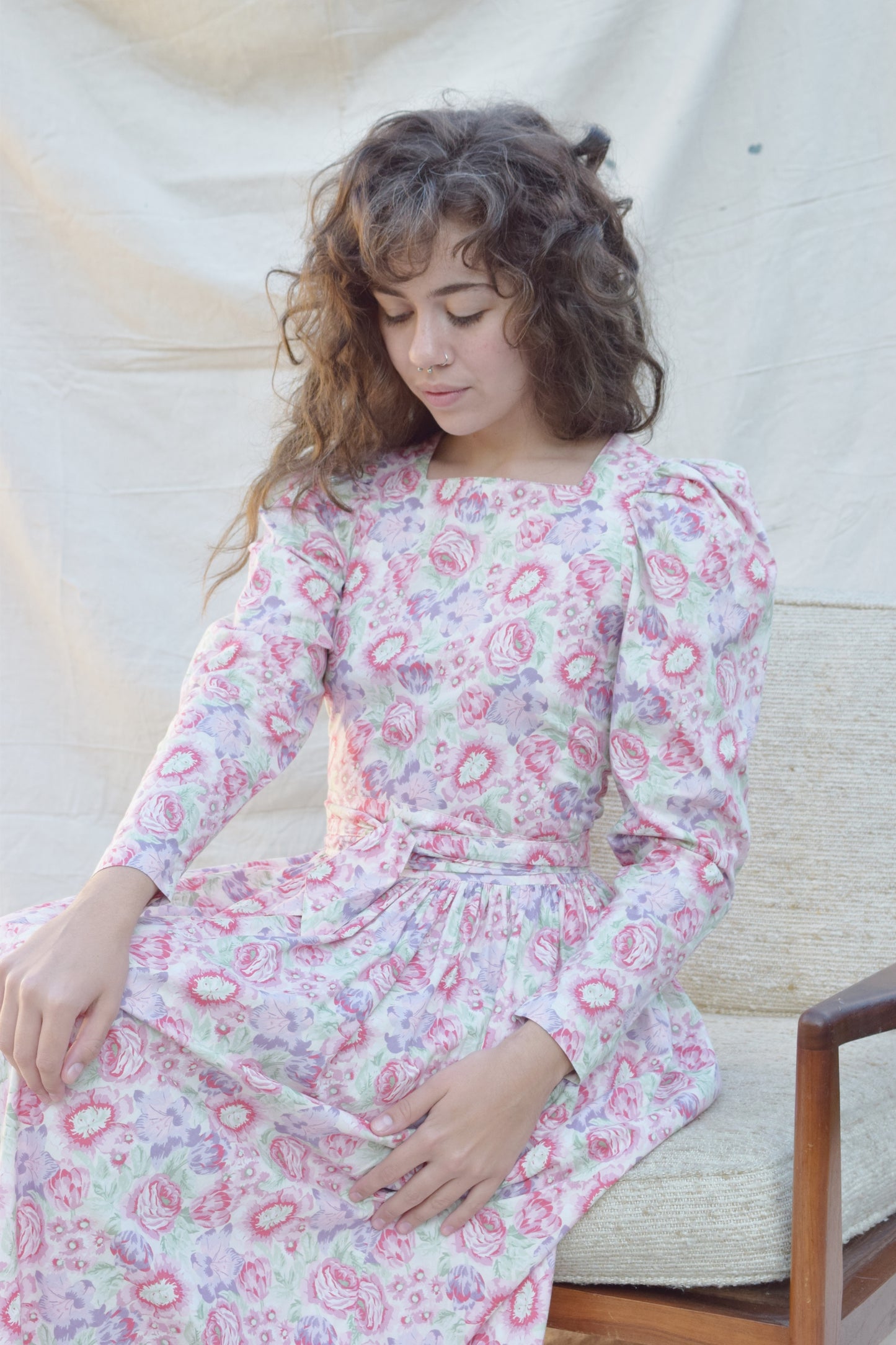 Laura Ashley Puff Sleeve Frock | 1980s | XS/S