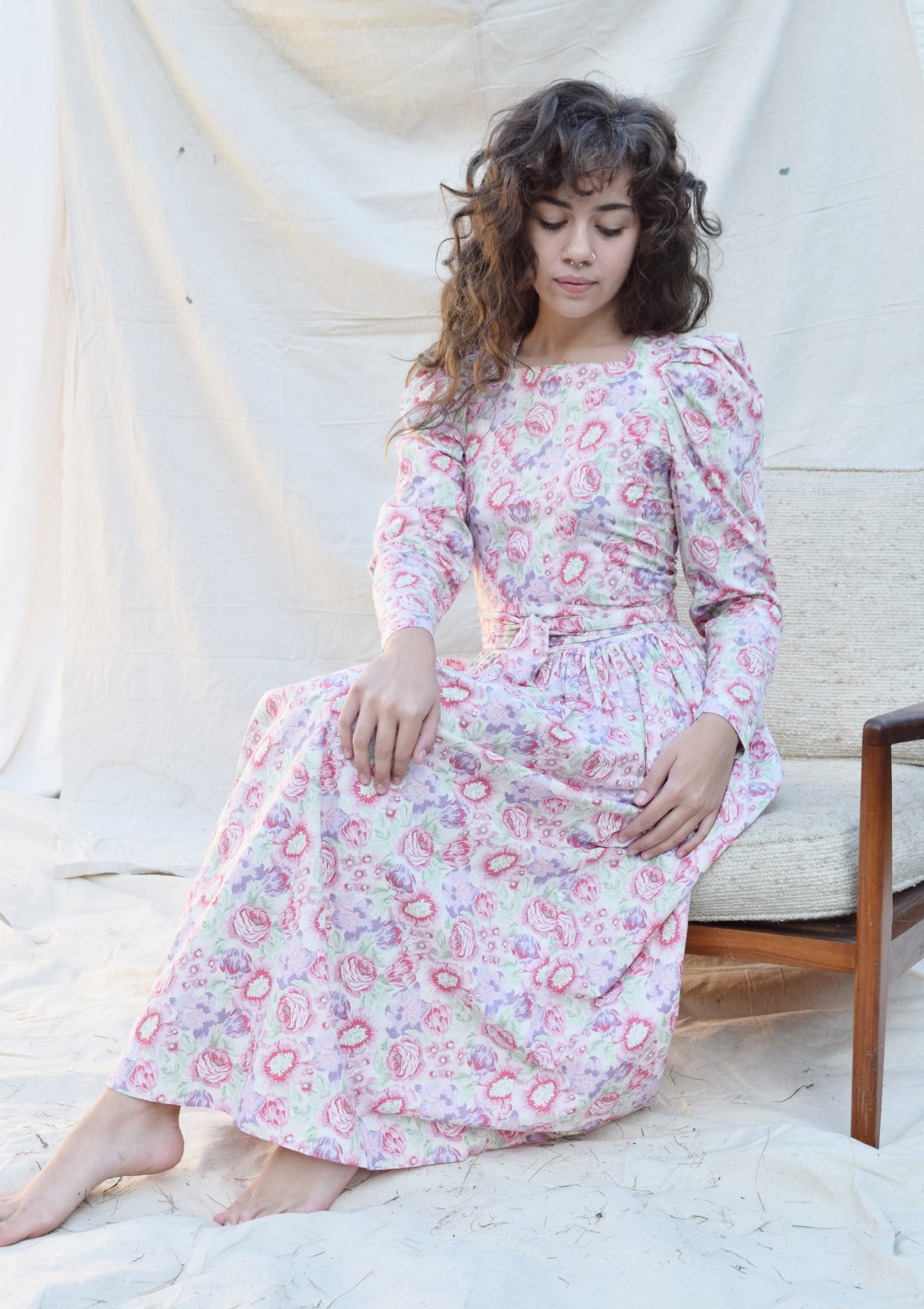 Laura Ashley Puff Sleeve Frock | 1980s | XS/S
