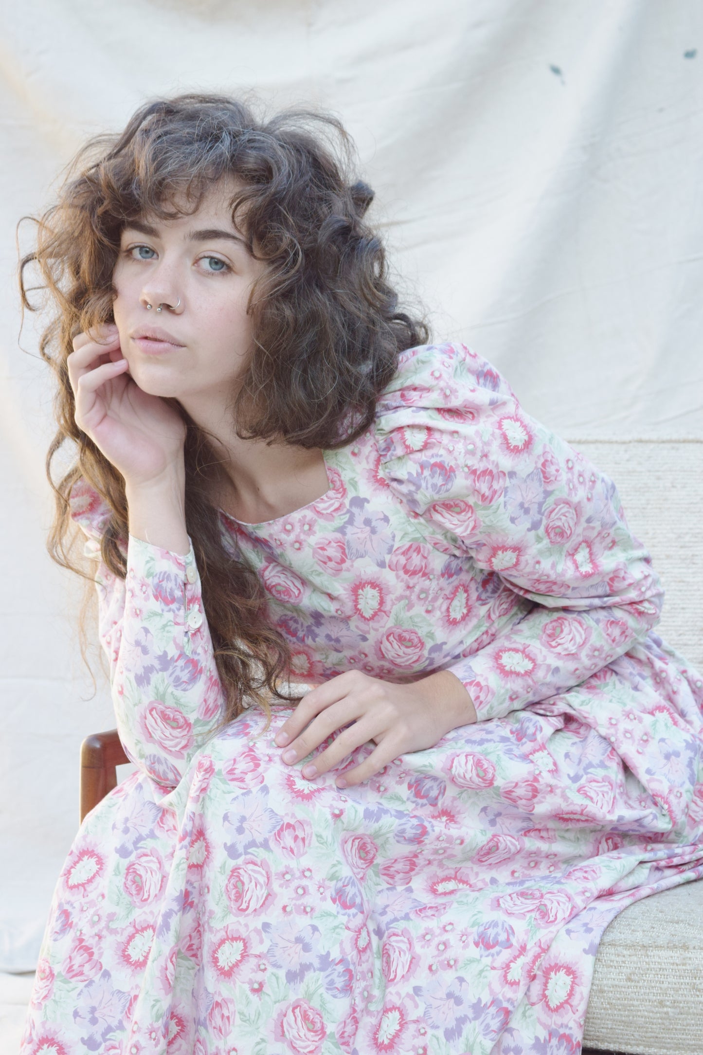Laura Ashley Puff Sleeve Frock | 1980s | XS/S