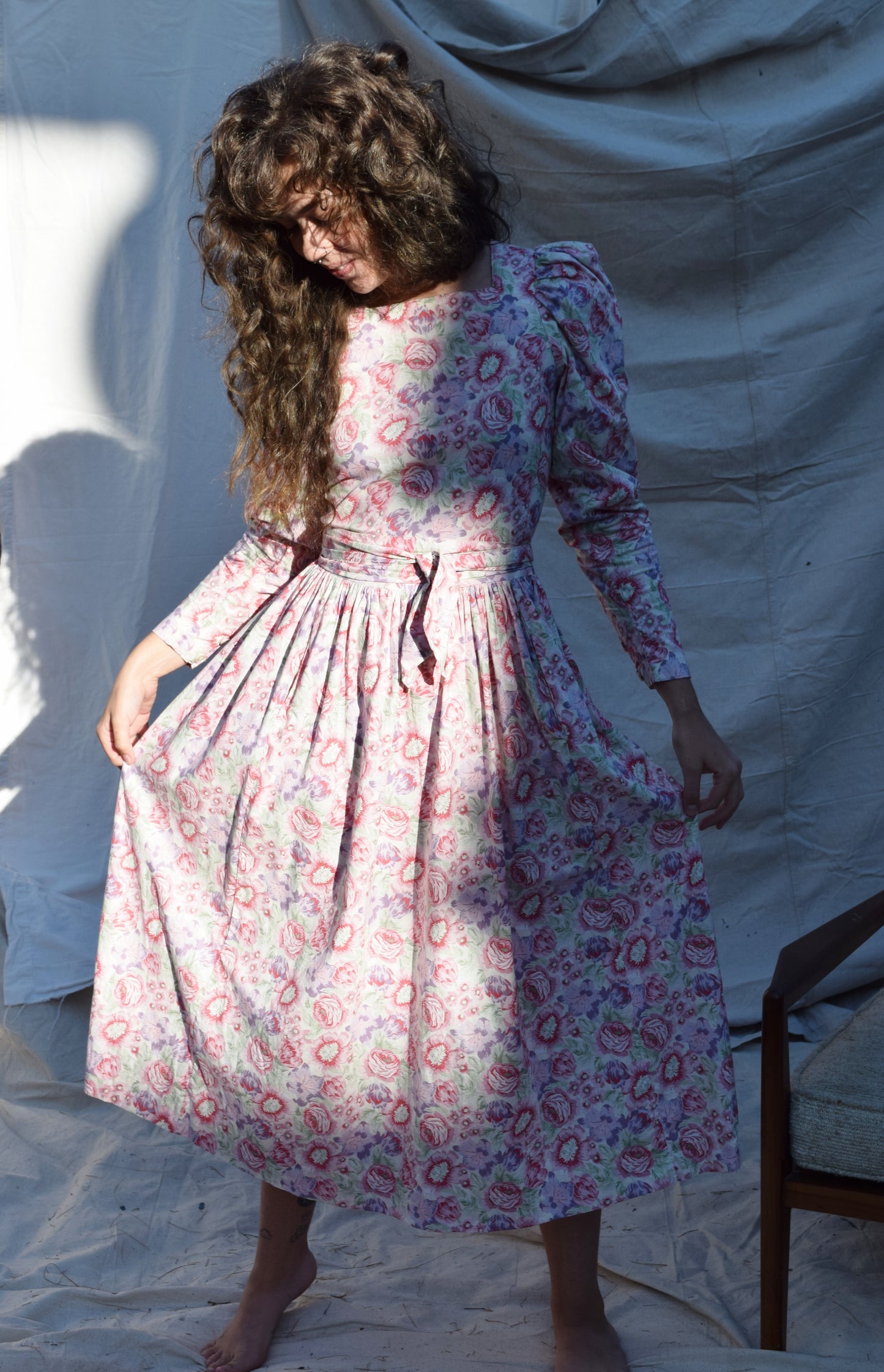 Laura Ashley Puff Sleeve Frock | 1980s | XS/S