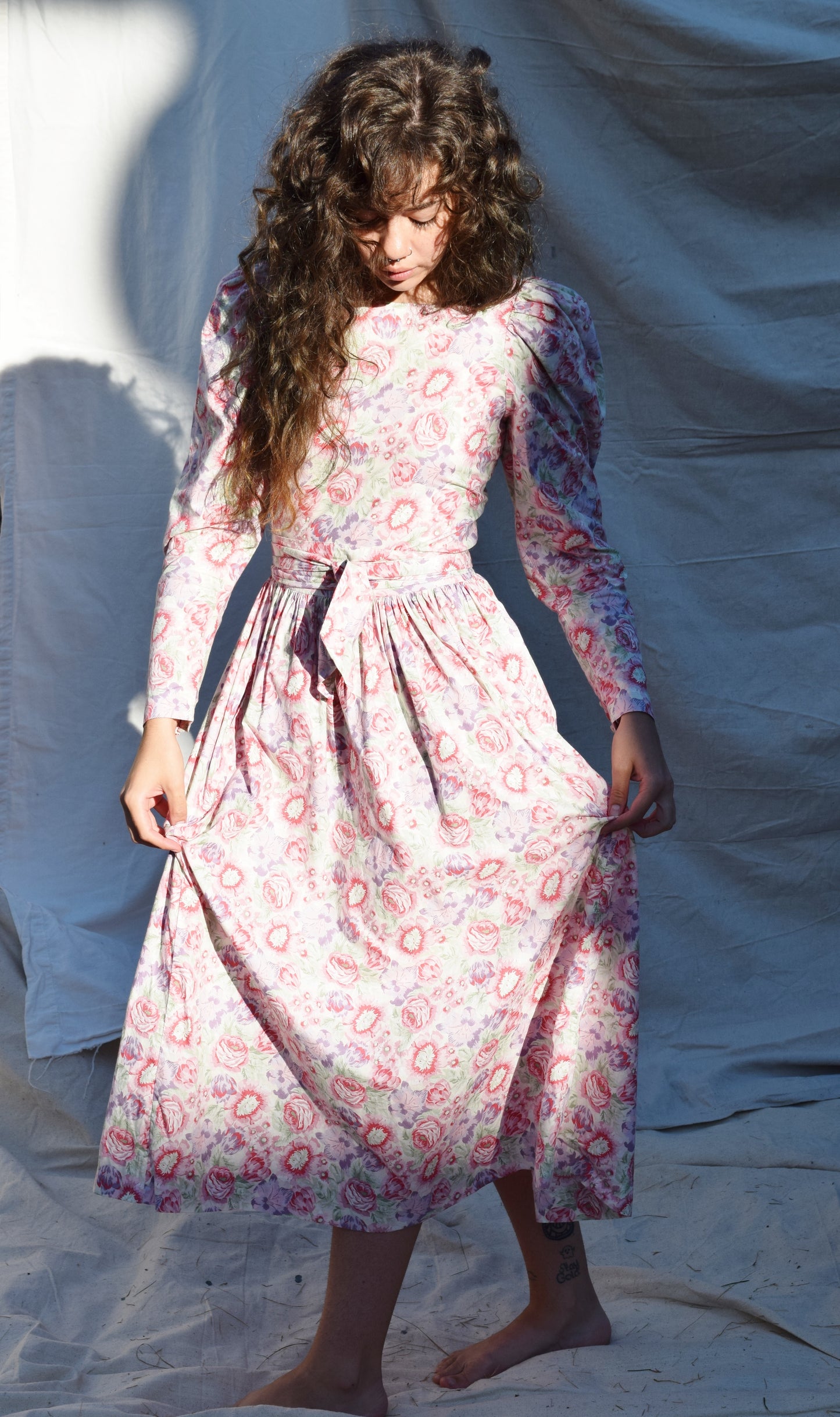 Laura Ashley Puff Sleeve Frock | 1980s | XS/S