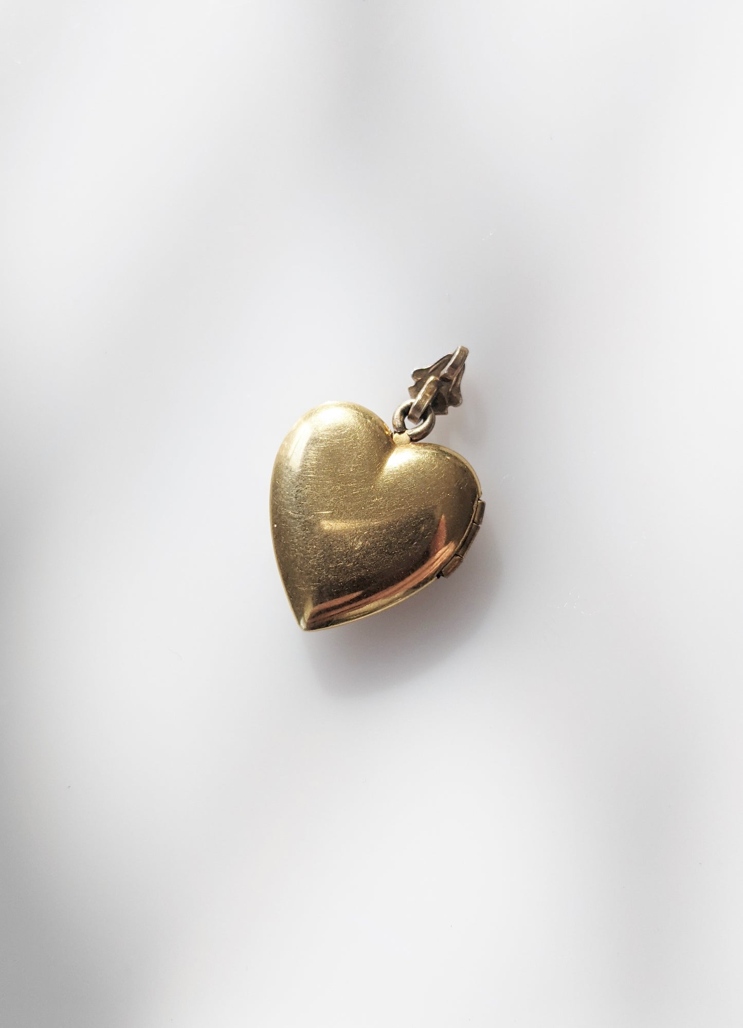 Vintage Gold Heart-Shaped Locket | Double Heart and Flower Motif