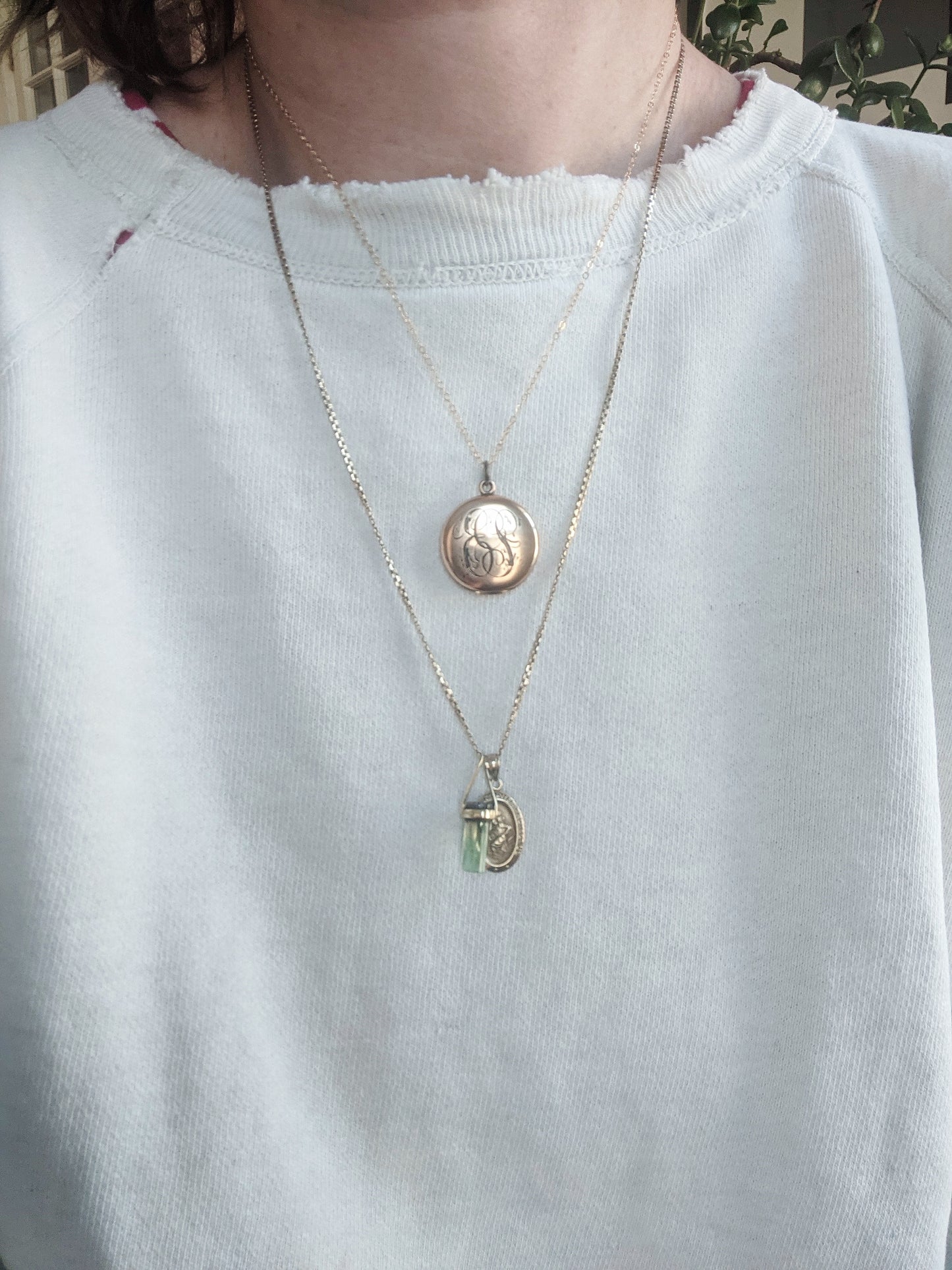 Antique Edwardian Gold Filled Monogrammed Locket | ECS