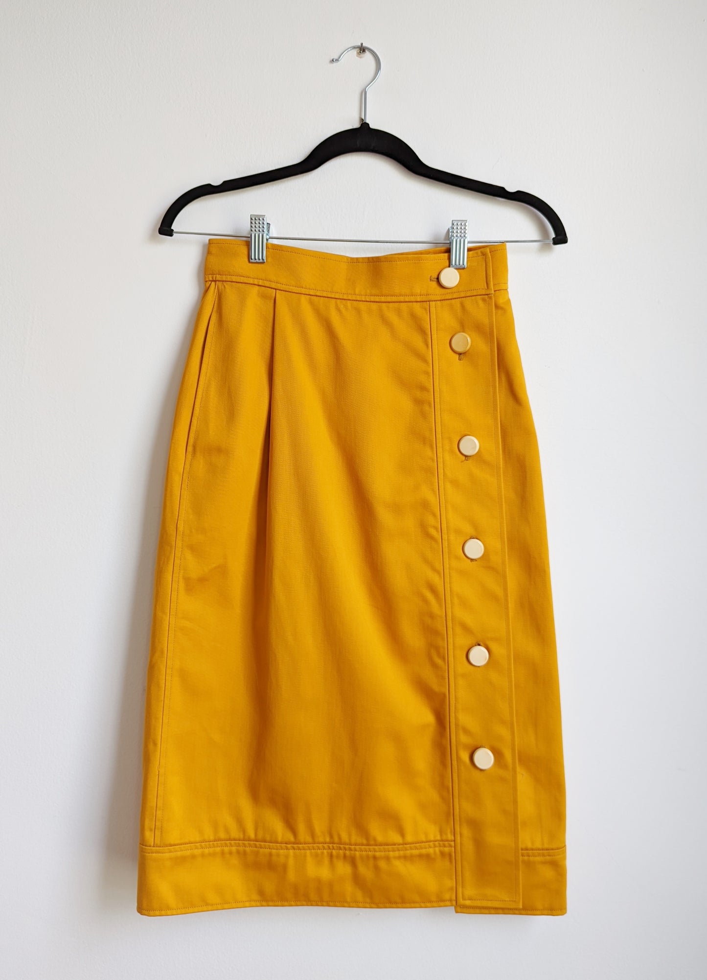 90s Saint Laurent Marigold Cotton Skirt | XS/S