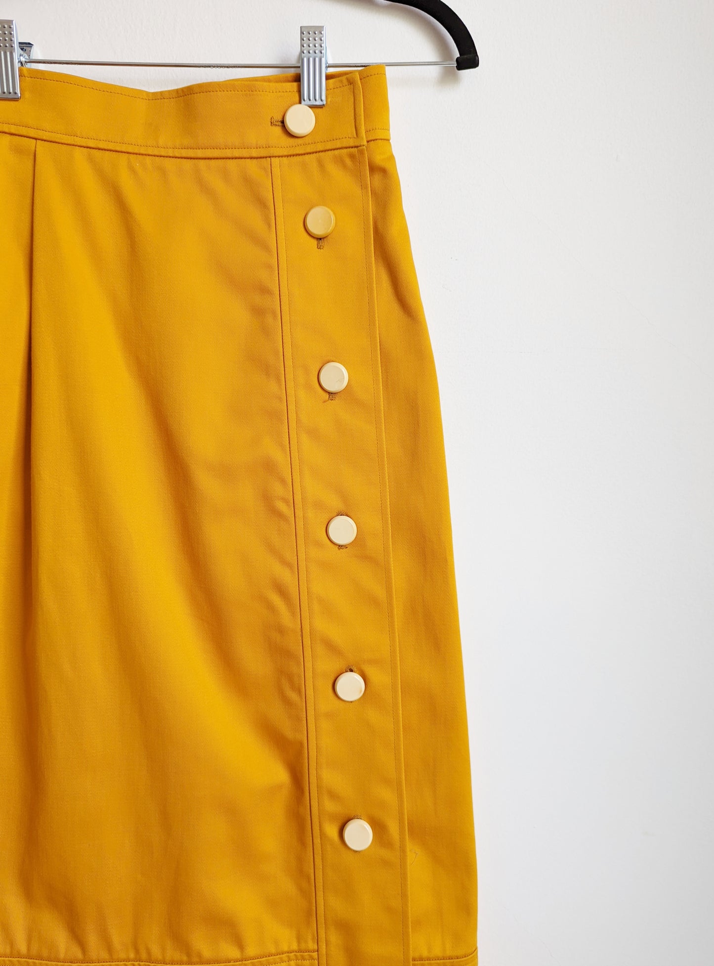 90s Saint Laurent Marigold Cotton Skirt | XS/S
