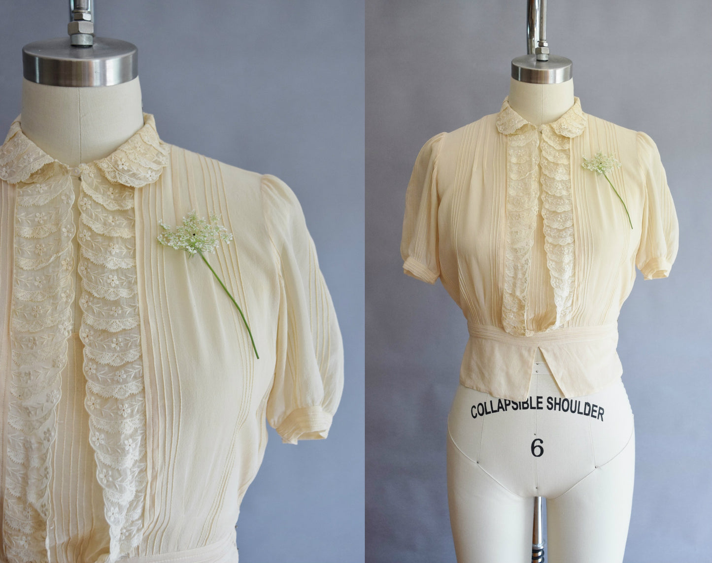 1930s Silk Crepe Blouse