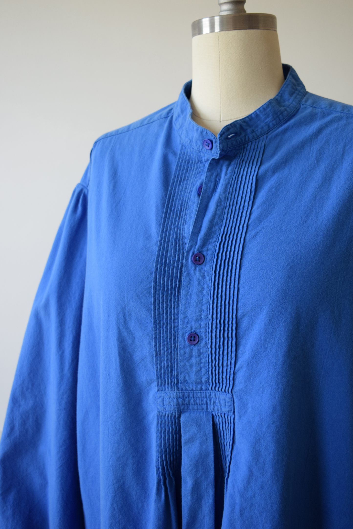 Vintage Soft Cotton Poet’s Blouse | 1990s | M-L