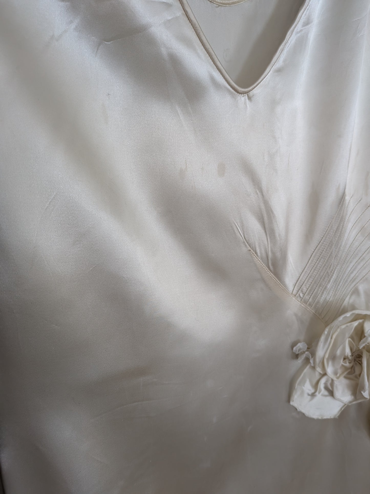 Vintage 1930s Satin Gown | S