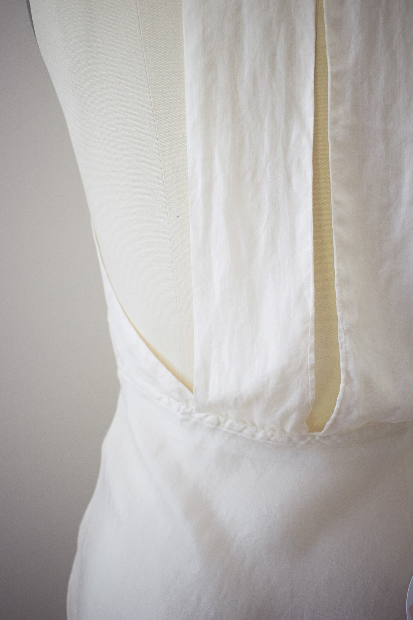 1930s Cream Silk Slip Dress | L