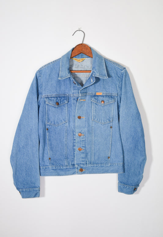 Vintage 1980s Rustler Jean Jacket | S