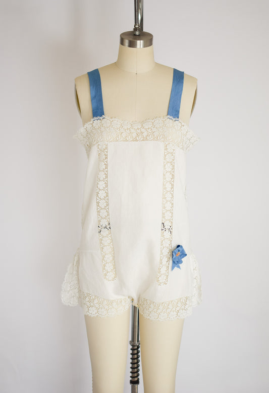 Antique 1920s/30s Cotton Step-In | XS/S
