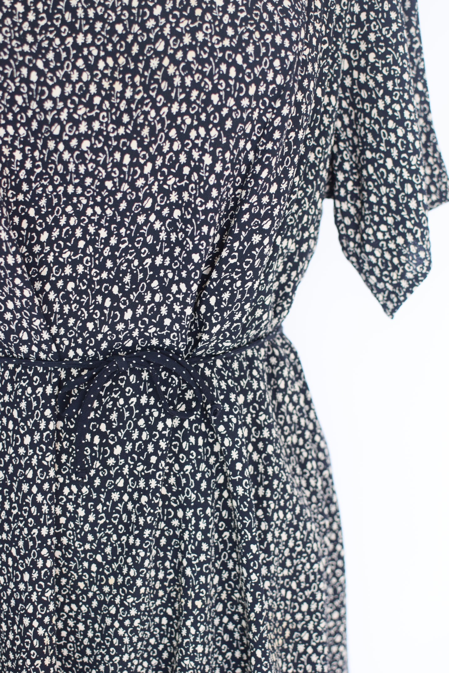 Vintage Rayon Staple Dress | L