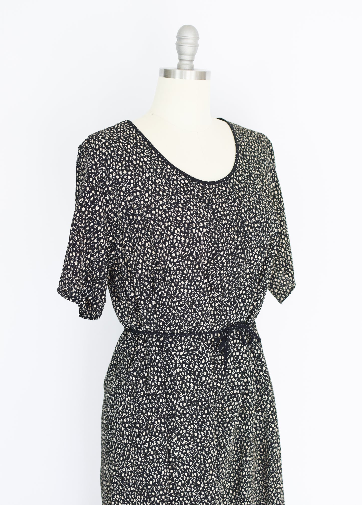 Vintage Rayon Staple Dress | L