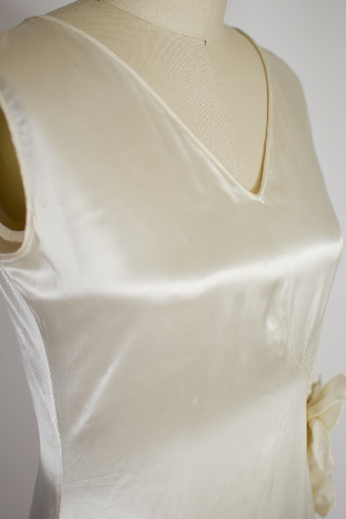 Vintage 1930s Satin Gown | S