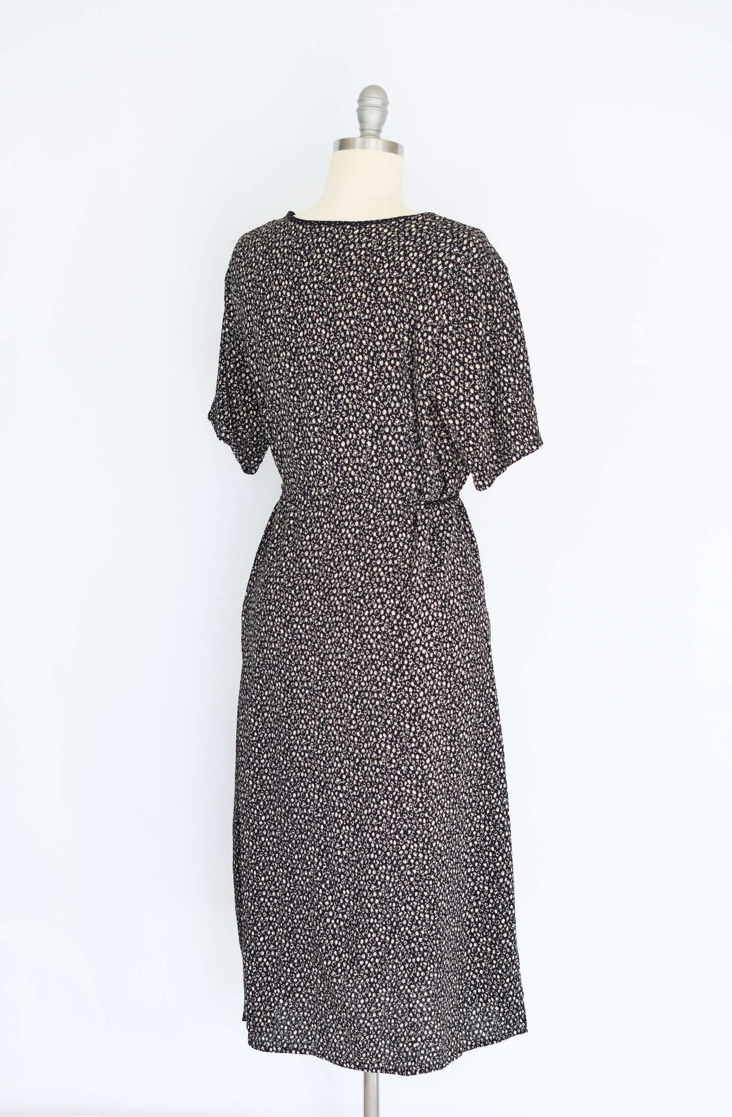 Vintage Rayon Staple Dress | L